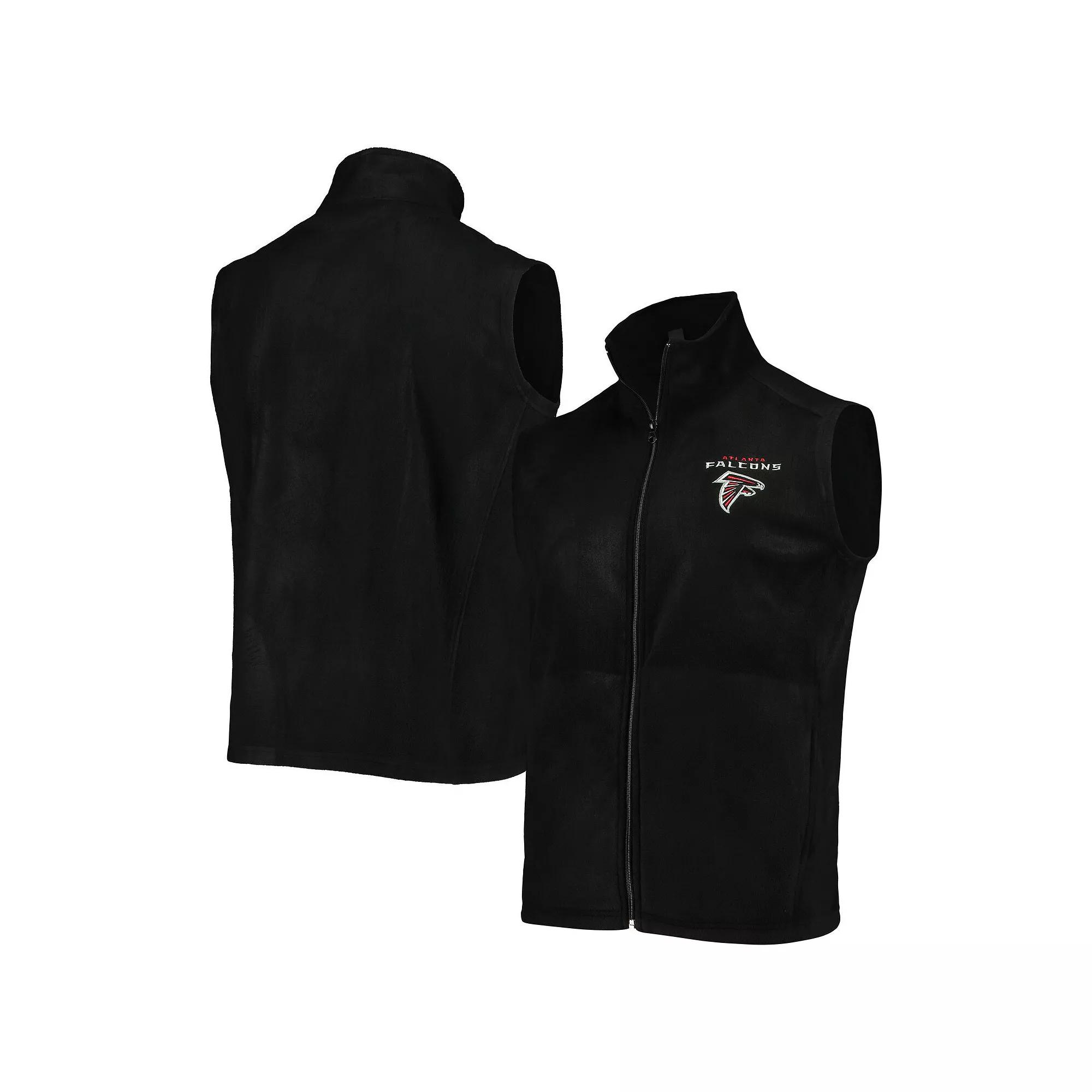 Men's Black Atlanta Falcons Houston Fleece Full-Zip Vest, Size: Small Product Image