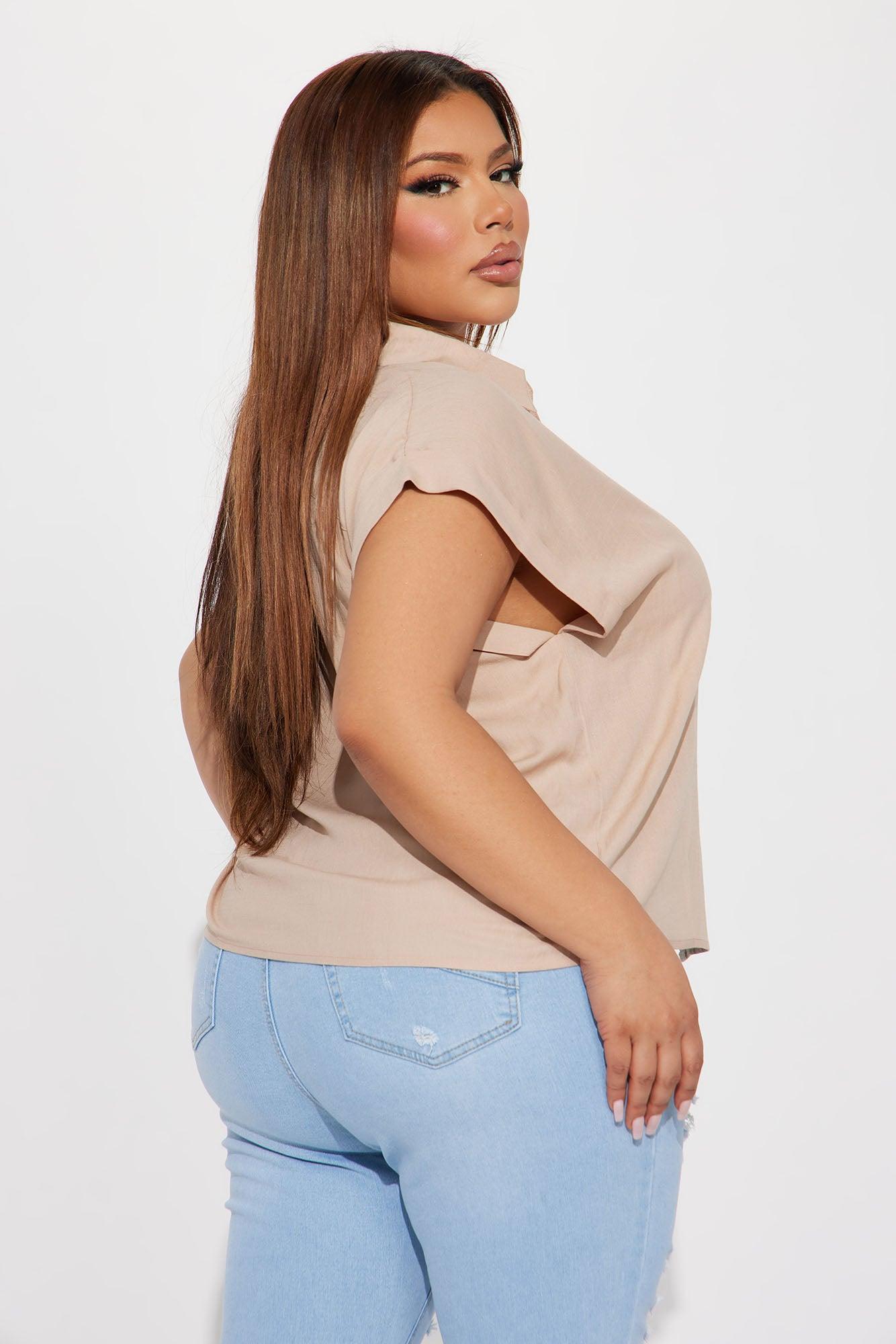 In Your Memories Linen Shirt - Taupe Product Image