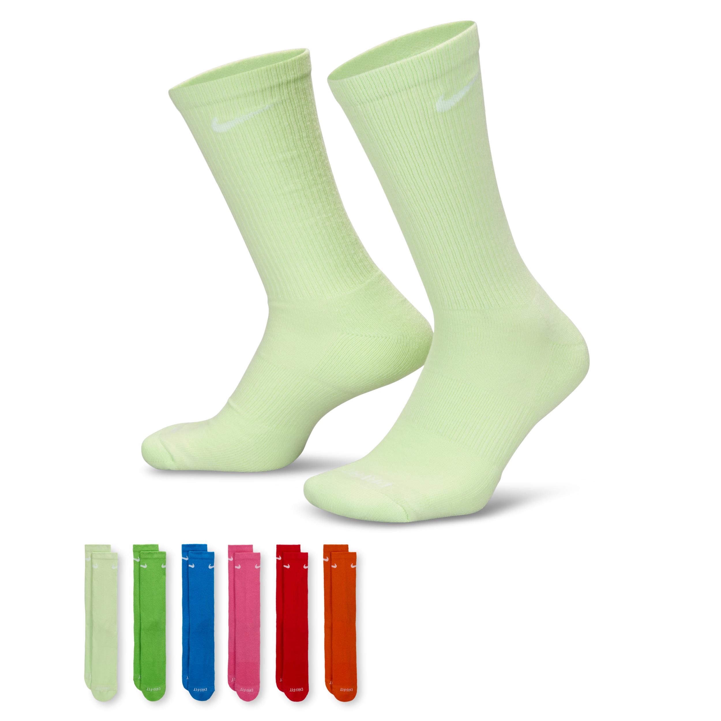 Nike Mens Everyday Plus Cushioned Training Crew Socks (6 Pairs) | SX6897-969 Product Image