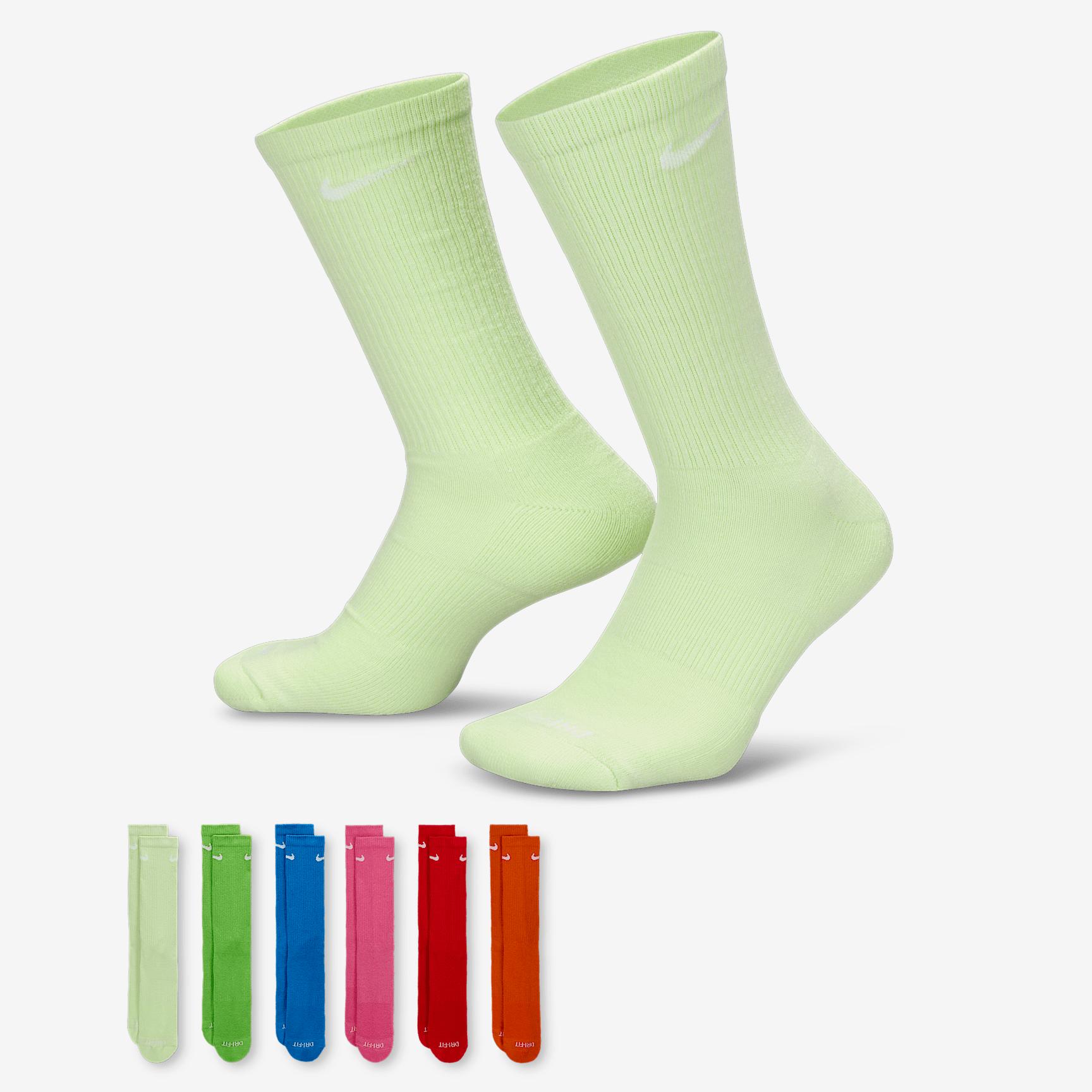Nike Mens Everyday Plus Cushioned Training Crew Socks (6 Pairs) | SX6897-969 Product Image