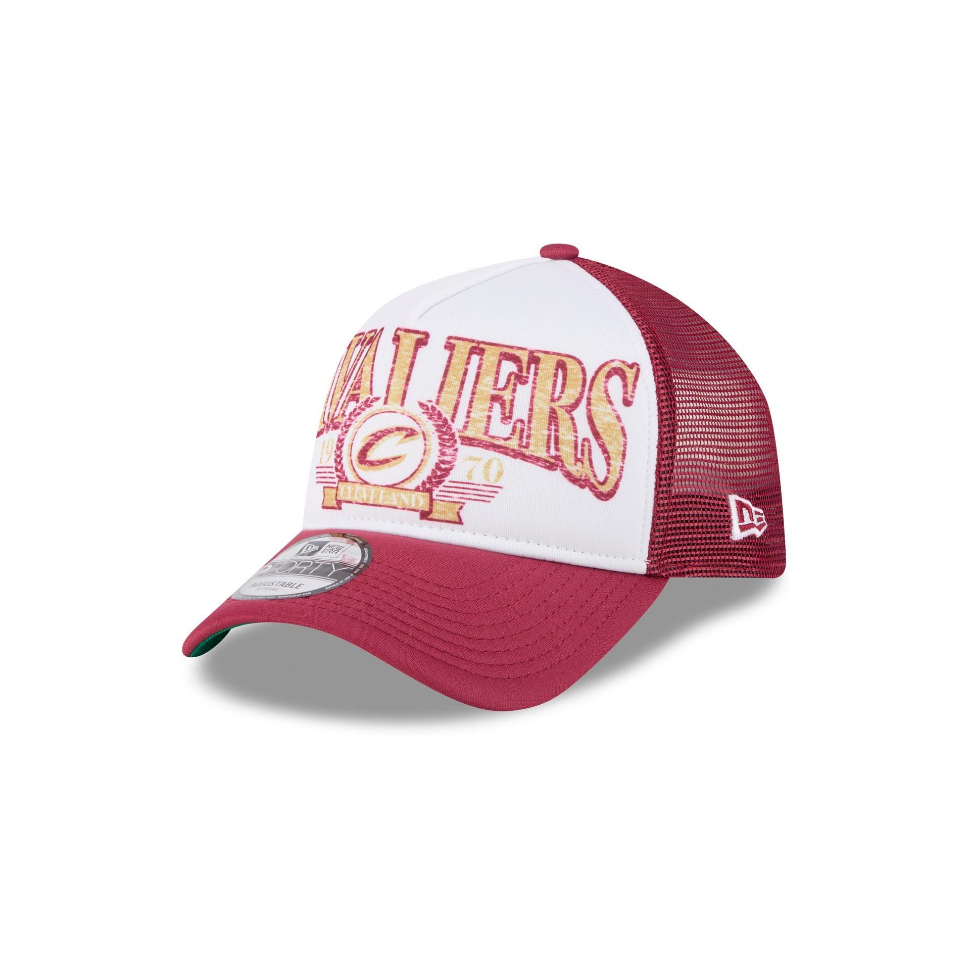 Cleveland Cavaliers Distressed 9FORTY A-Frame Trucker Hat Male Product Image