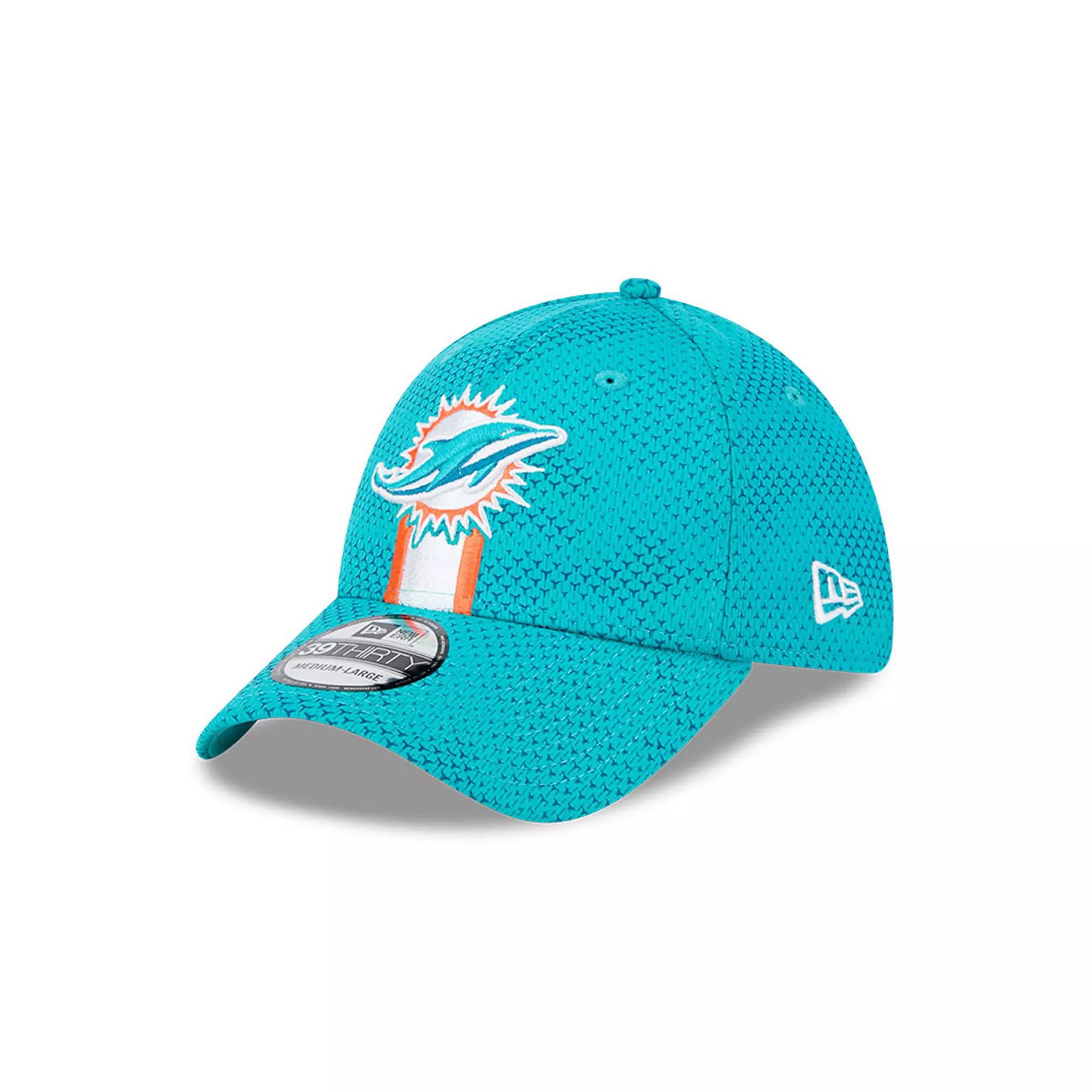 Men's New Era Aqua Miami Dolphins 2024 Sideline 39THIRTY Flex Hat, Size: Medium/Large, Turquoise A Product Image