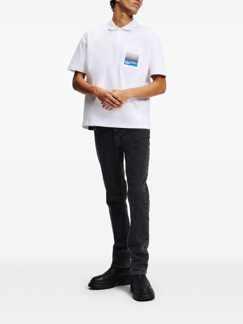 logo-print-pocket polo shirt  Product Image