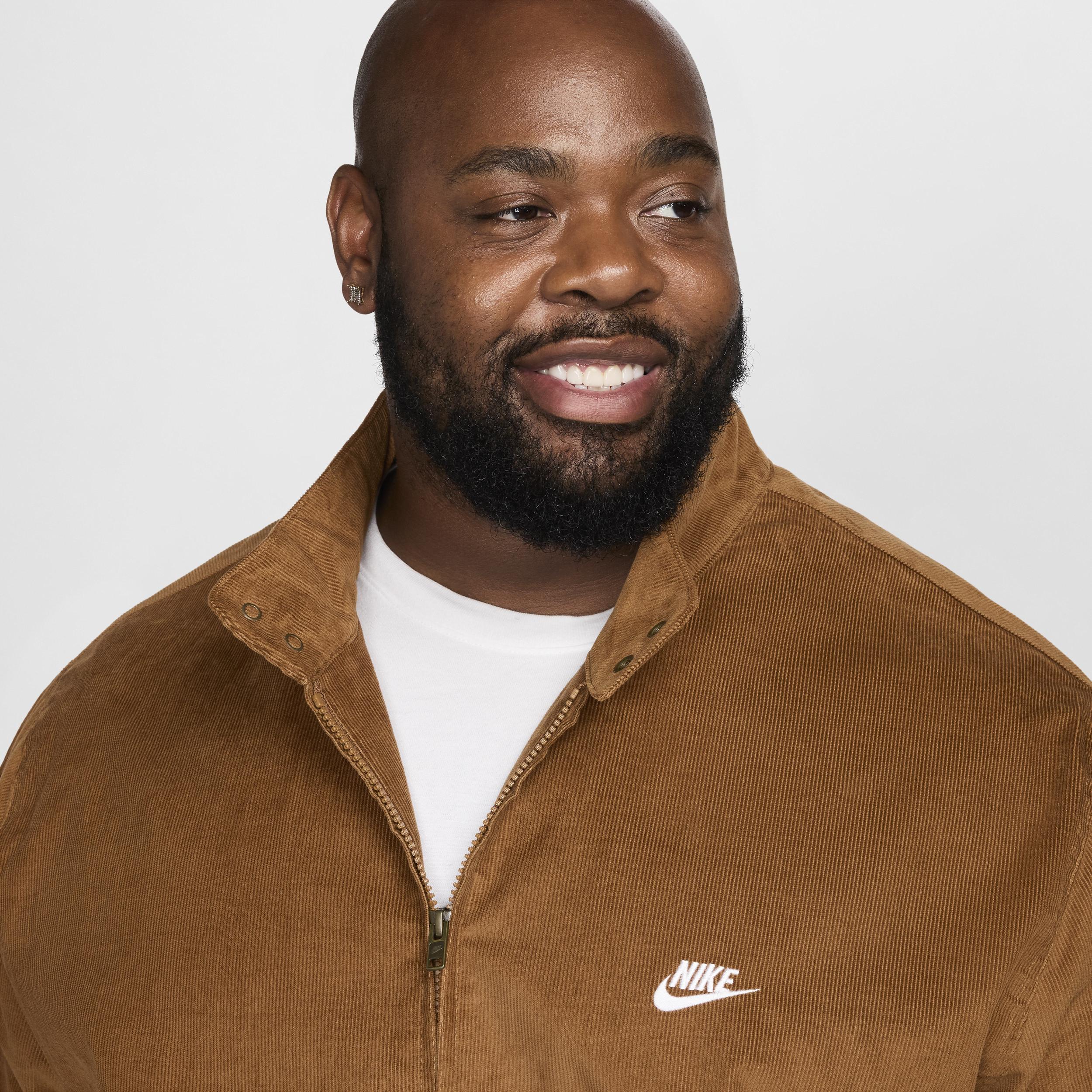 Nike Mens Nike Club Harrington Corduroy Jacket - Mens Light British Tan/White Product Image