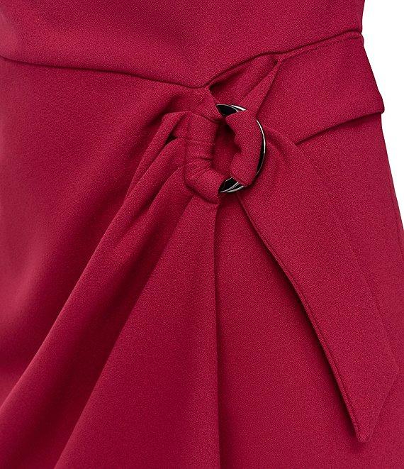 DKNY by Donna Karan Short Sleeve Faux Wrap Suba Crepe Dress Product Image