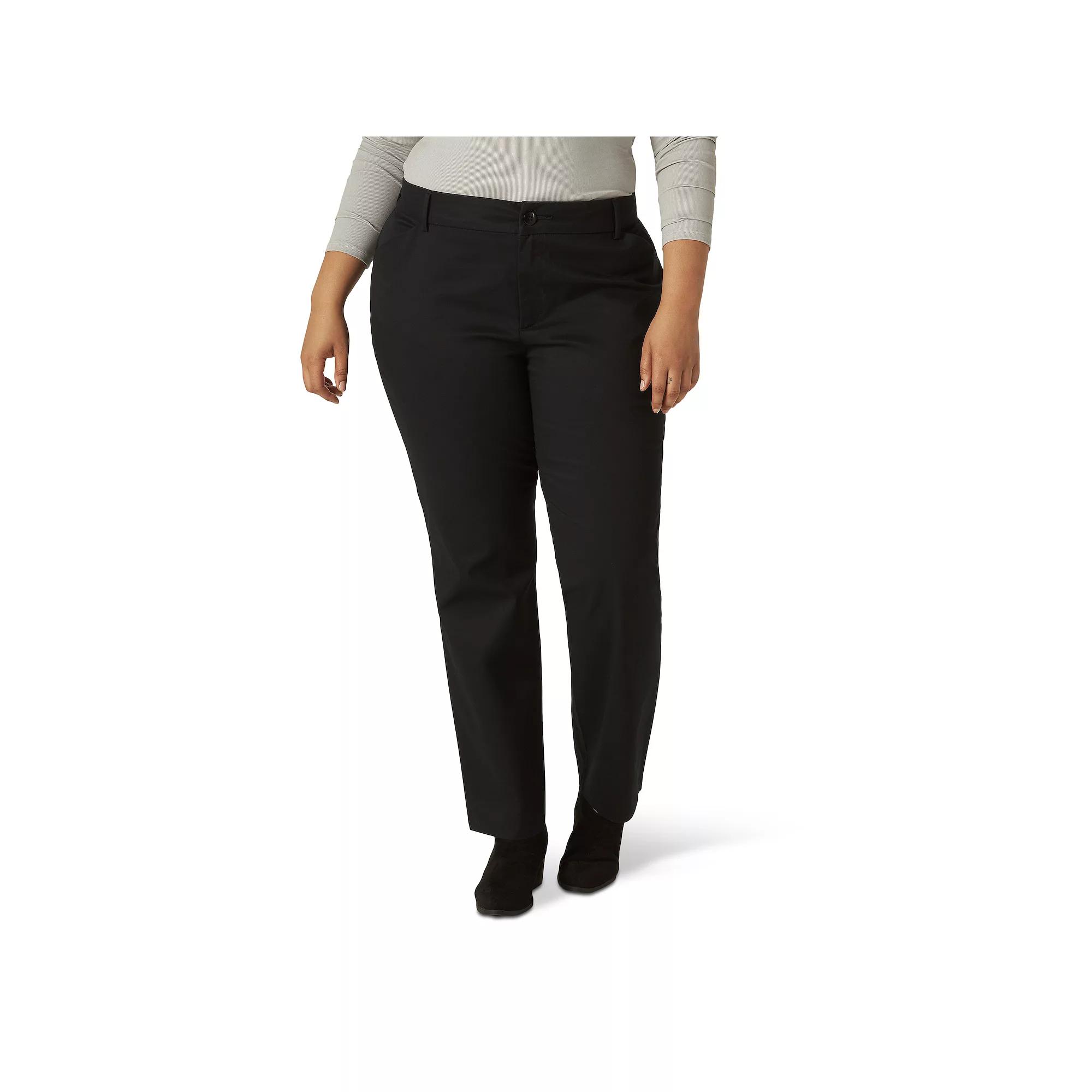 Plus Size Lee® Wrinkle-Free Pants, Women's, Size: 25 - Regular, Black Product Image