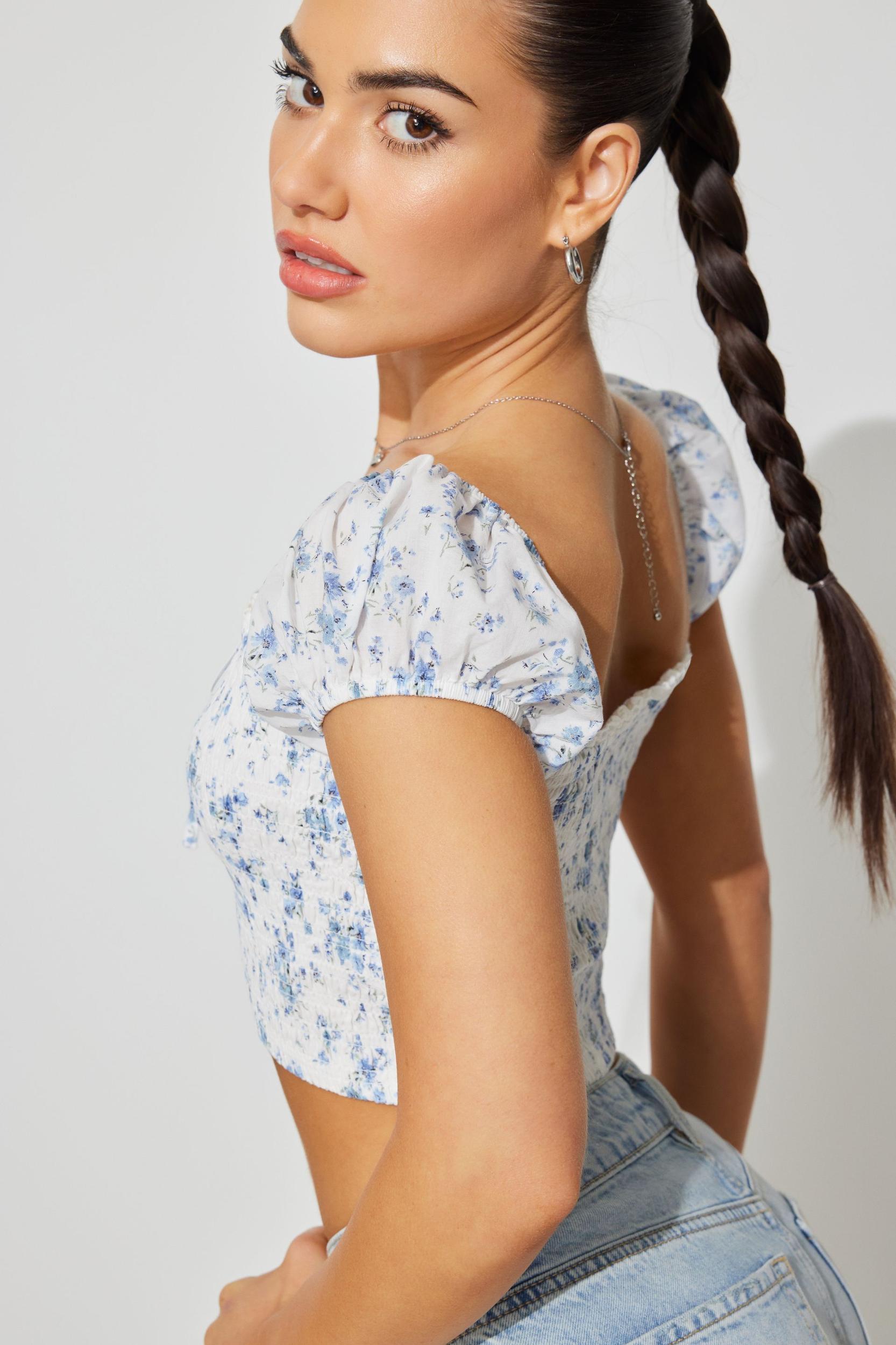 Bree Smocked Short Sleeve Top Product Image