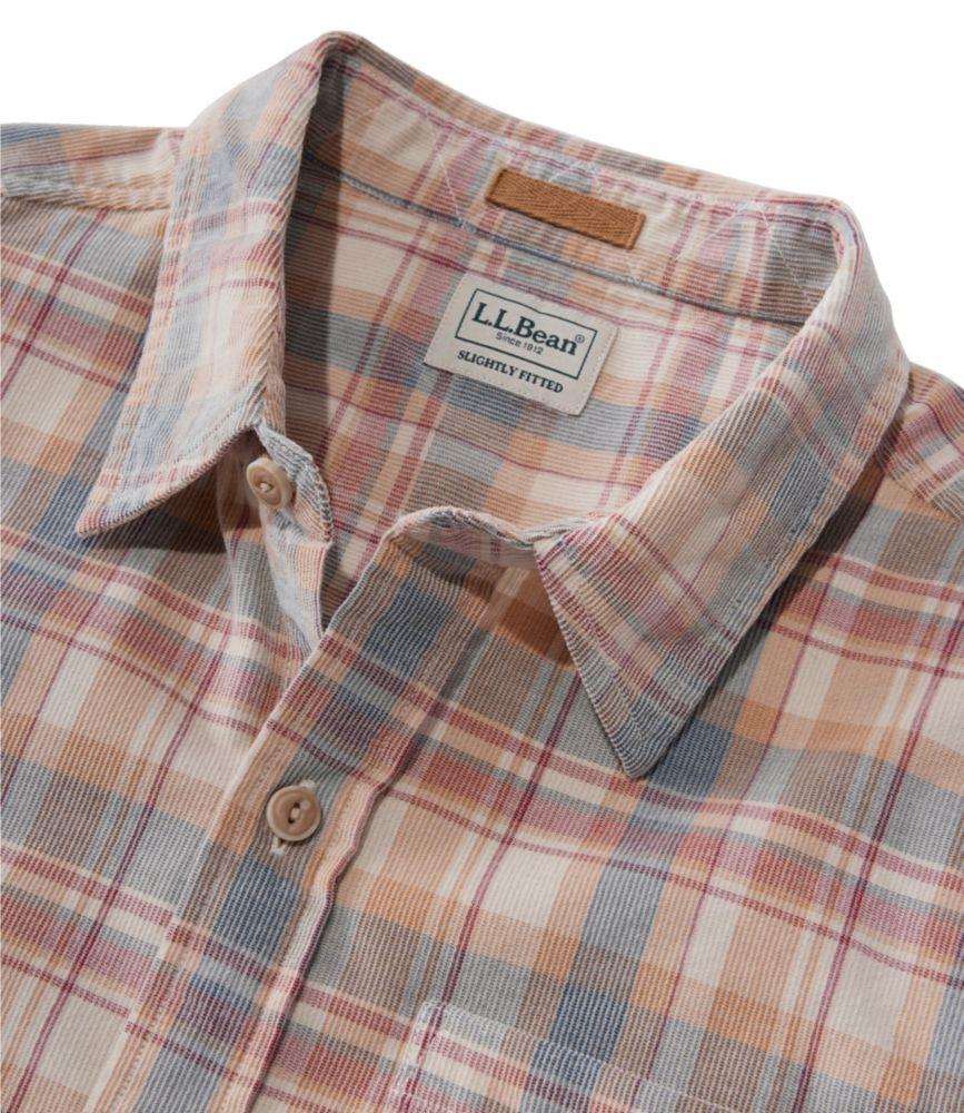 Men's Sunwashed Corduroy Shirt, Slightly Fitted Untucked Fit, Plaid Product Image