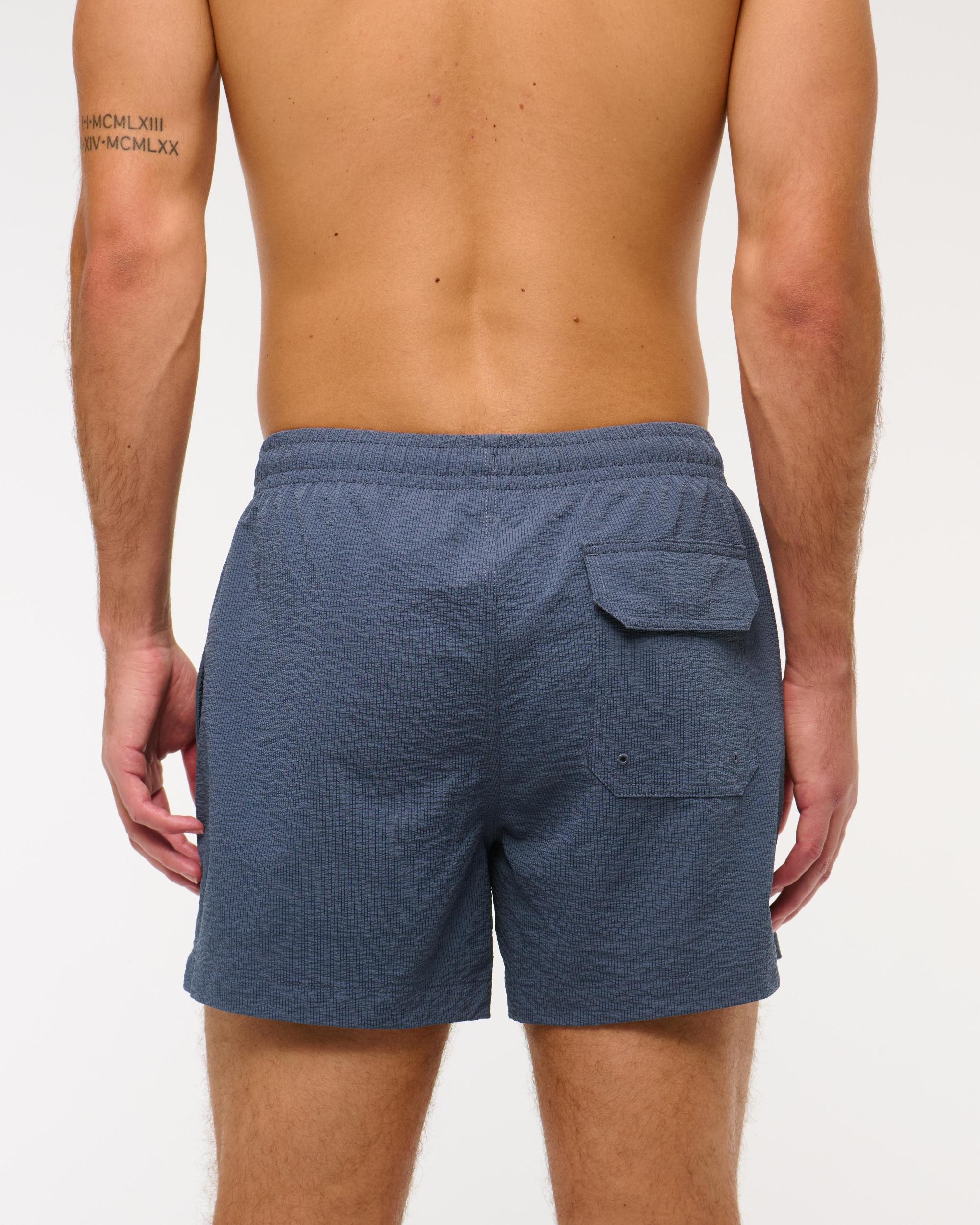 Pull-On Micro-Seersucker Swim Trunk Product Image