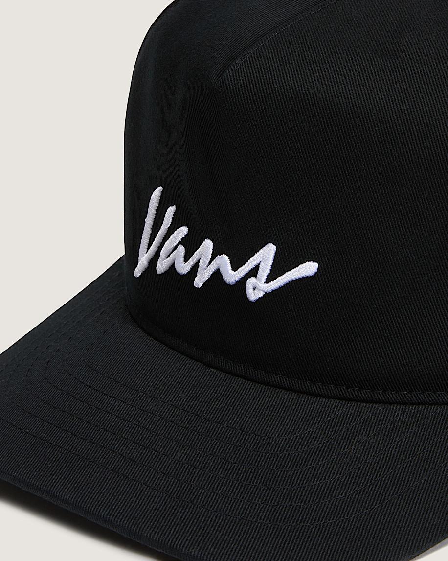 Classic Script Snapback Hat in Black| Vans US Product Image