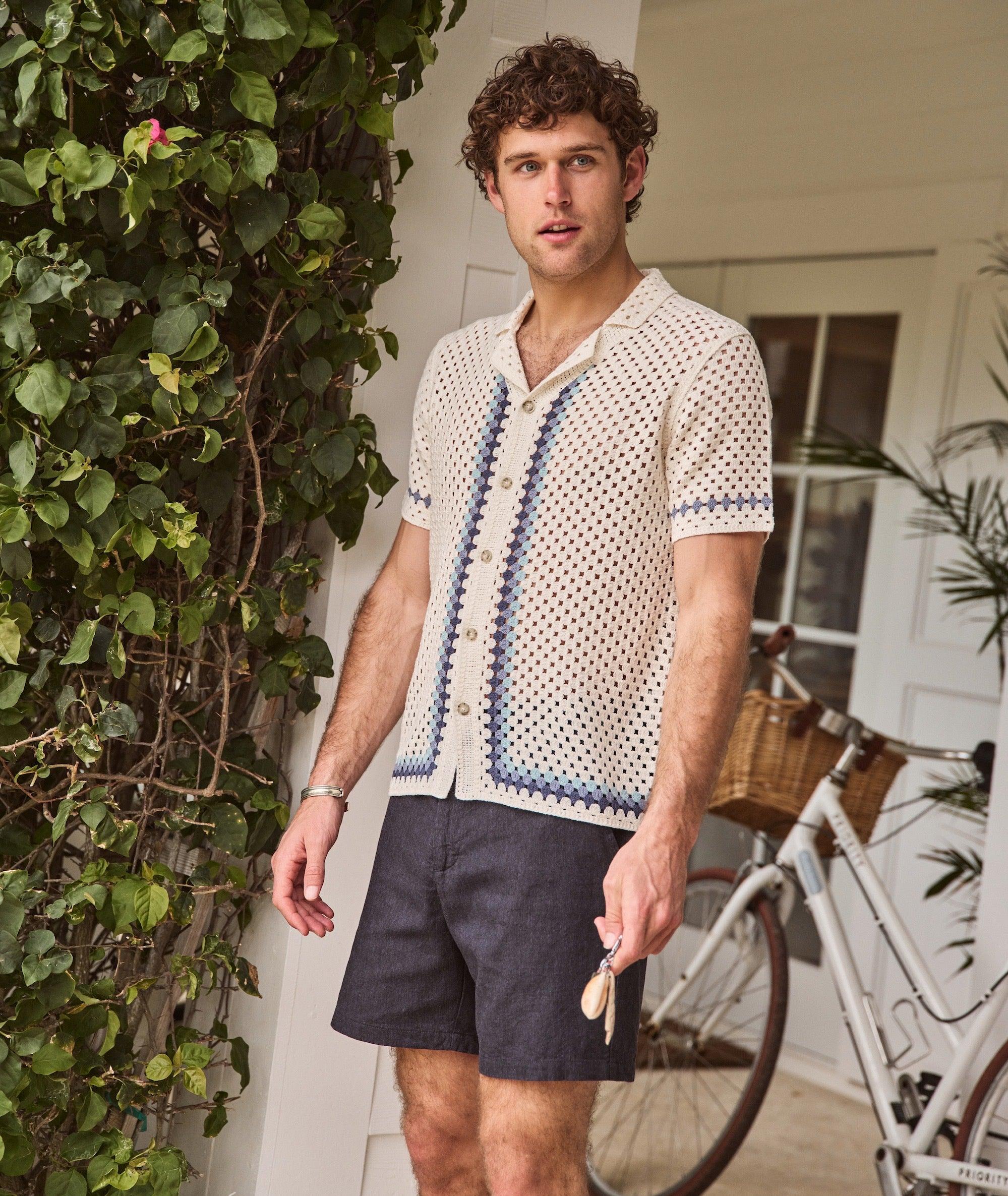 Ace Crochet Resort Shirt Product Image