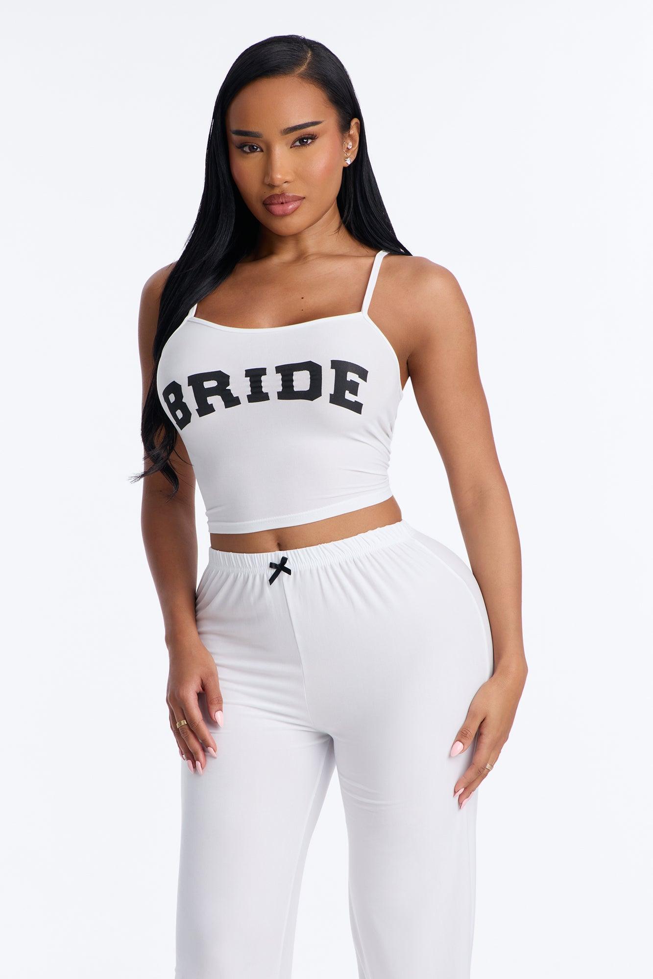 Bride Boarding PJ Set - White Female Product Image