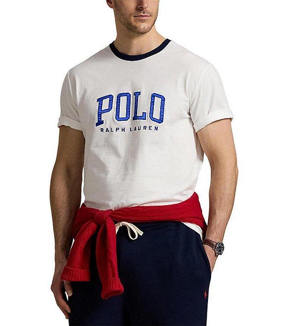 Polo Ralph Lauren Big & Tall Classic Fit Letterman-Logo Graphic Short Sleeve T-Shirt Product Image