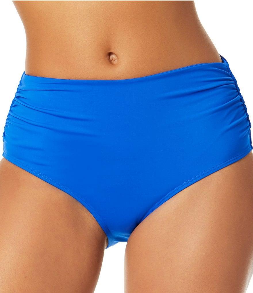 Anne Cole Live In Color Convertible High Waisted Shirred Swim Bottom Product Image