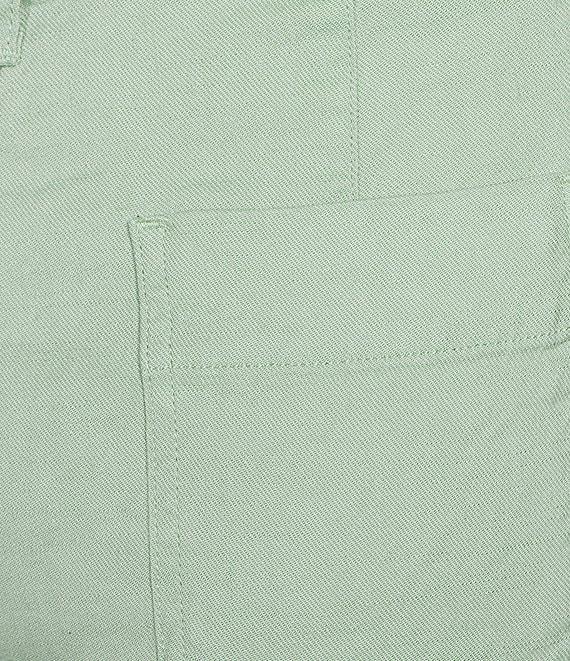 NYDJ Stretch Linen Blend High Rise Wide Leg Cargo Capri Pants Product Image