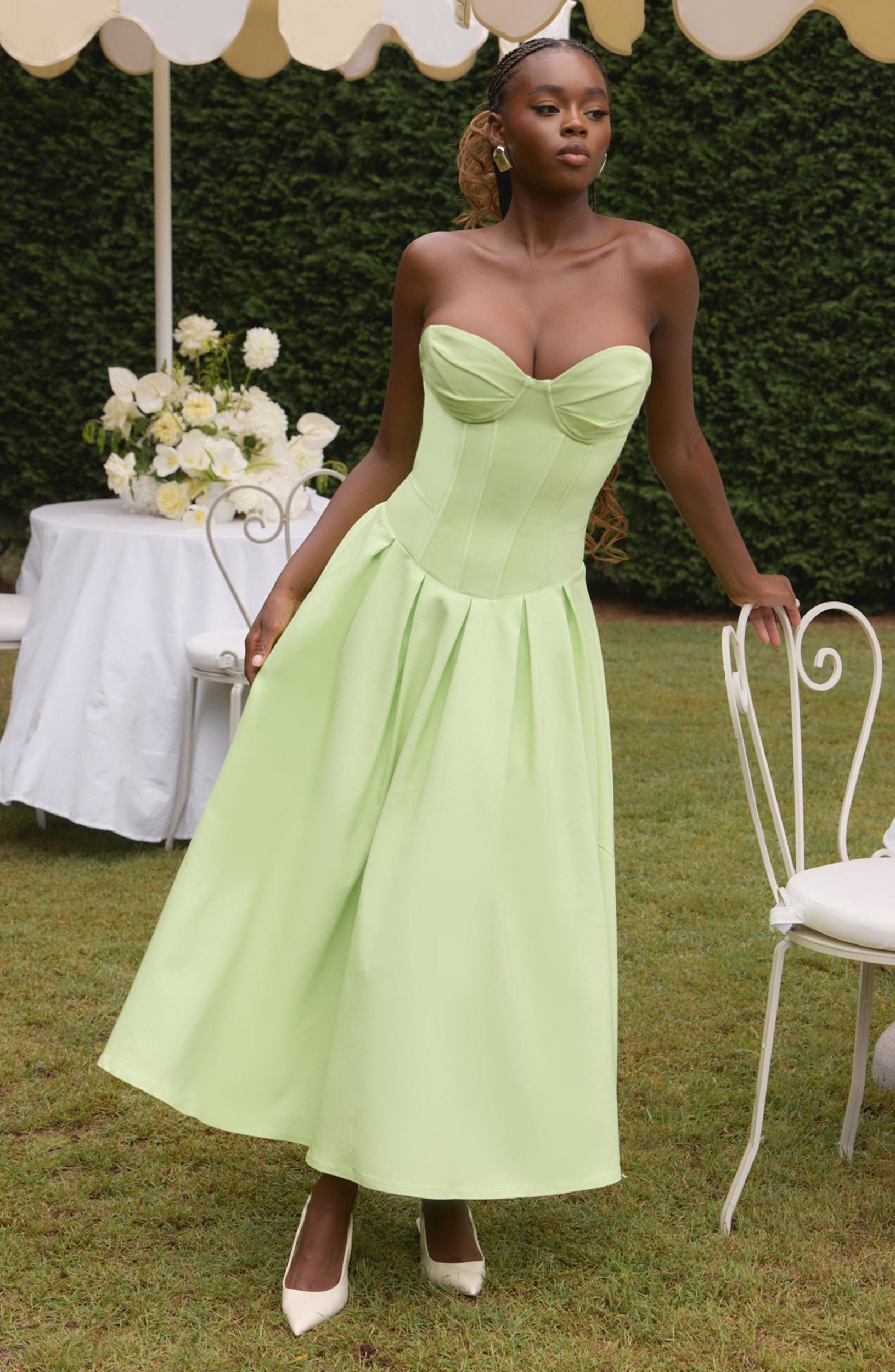 Salma Midi Dress - Lime Product Image