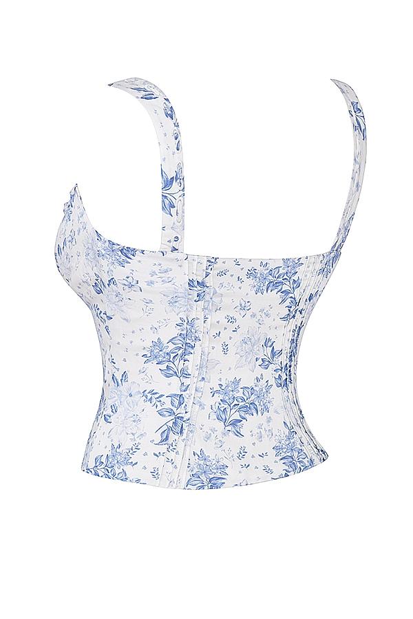 Chicca  blue floral print top Product Image