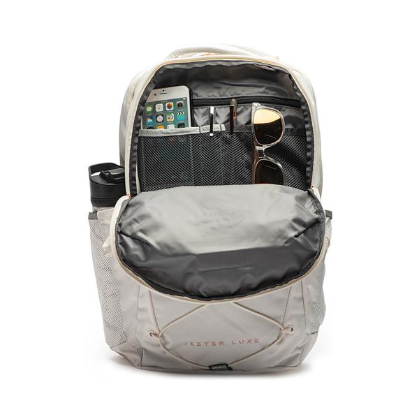 Womens The North Face Jester Luxe Backpack - Gardenia White / Burnt Coral Metallic Product Image