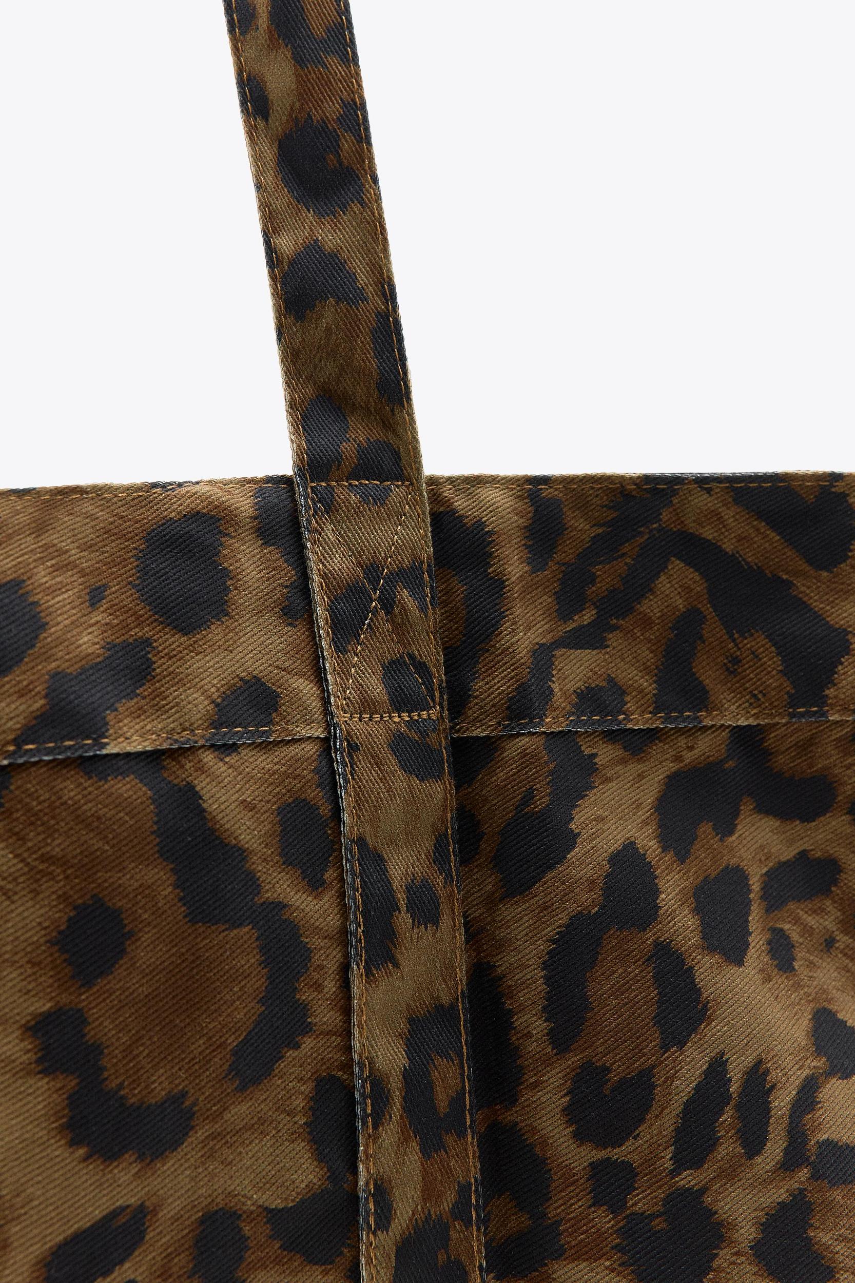ANIMAL PRINT TWILL MAXI TOTE BAG Product Image