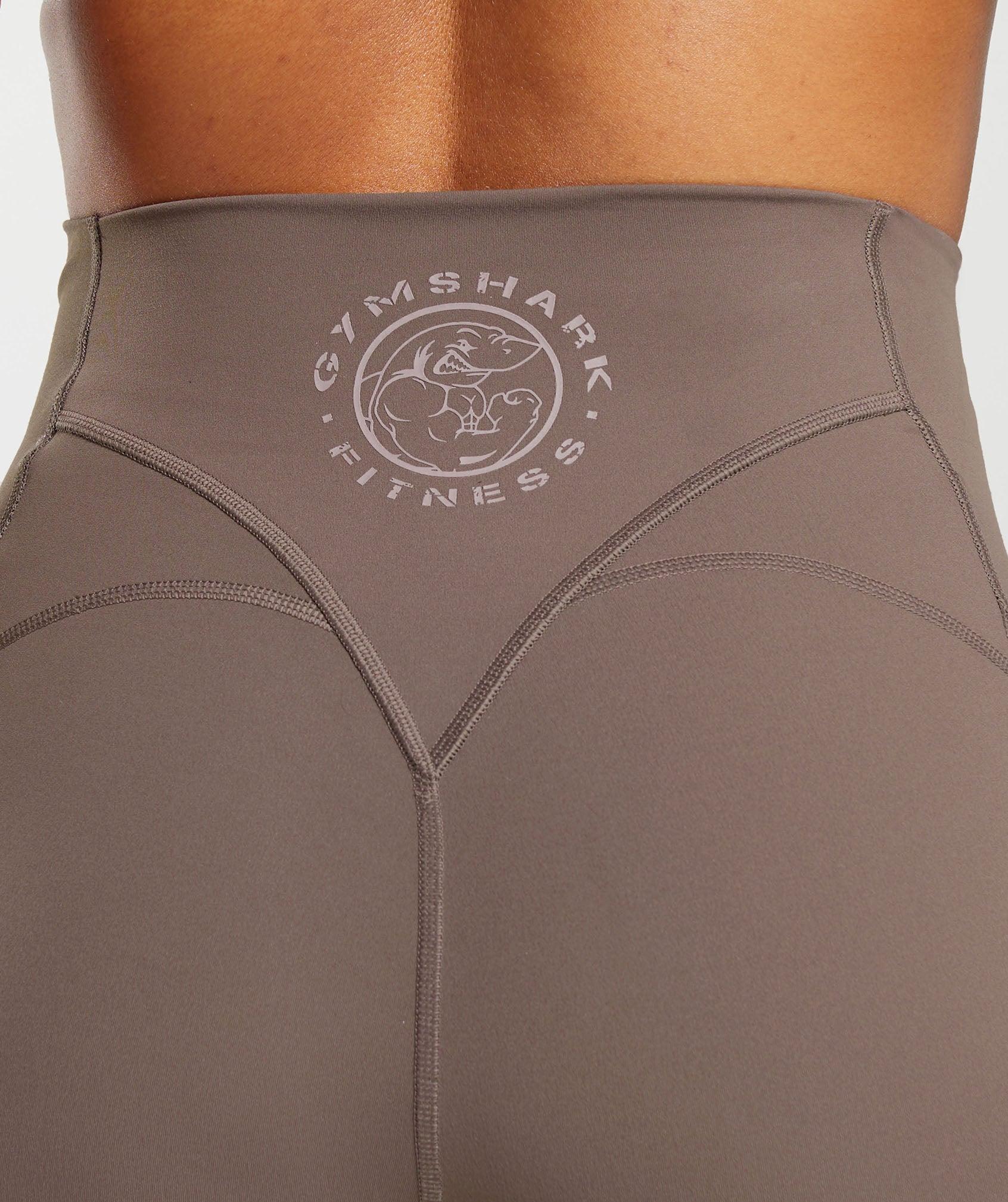 Gymshark Legacy Logo Tight Shorts - Walnut Mauve Female Product Image