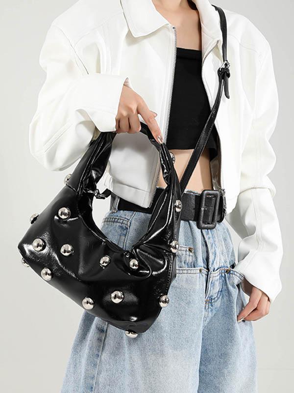 Geometric Rivet Handbags Shoulder Bags Product Image