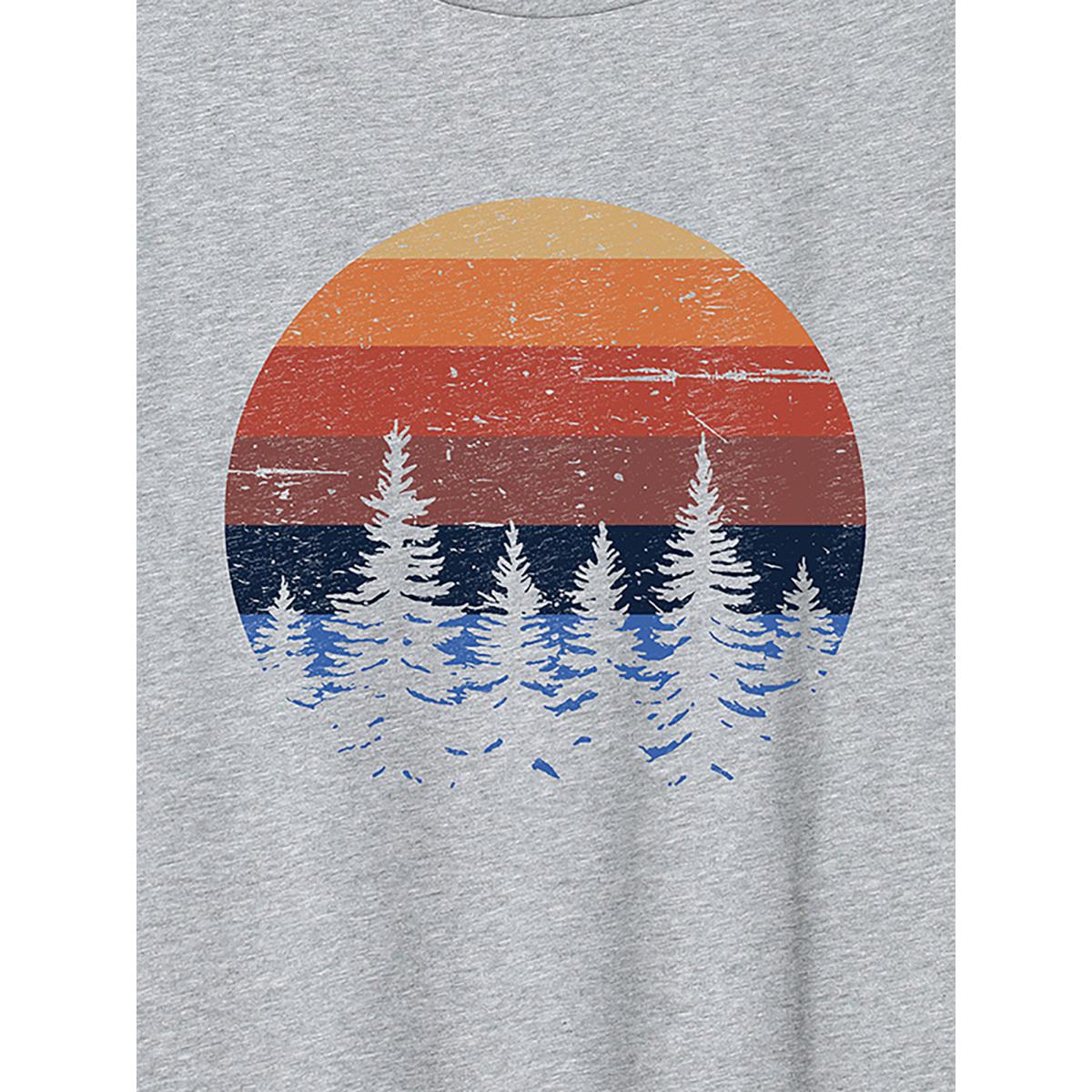 Plus Size Beach Vibes Round Neck T-Shirt Mediumgray Women Non Tropical Round Neck Casual T-shirts BloomChic 22-24/3X Product Image