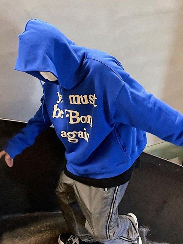 Men's Slogan Graphic Pullover Hoodie Product Image