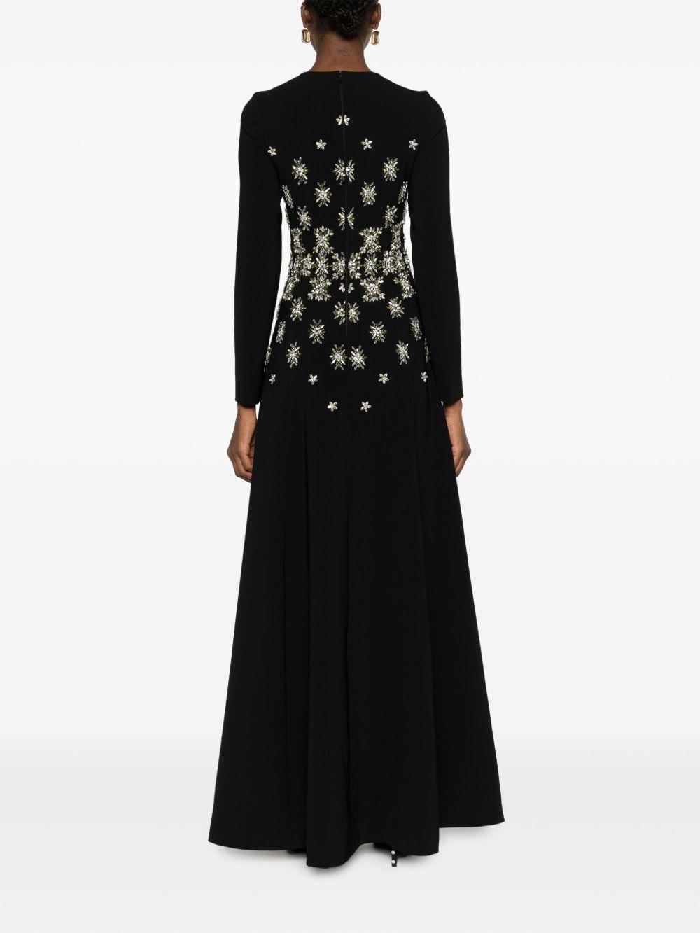 crystal-embellished crepe gown Product Image