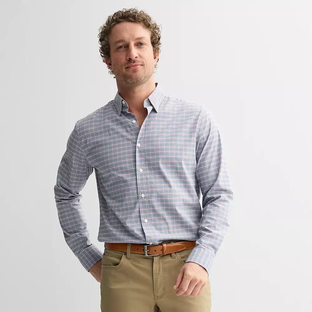 Men's Sonoma Goods For Life® Long-Sleeve Printed Slim Fit Performance Shirt,  Product Image