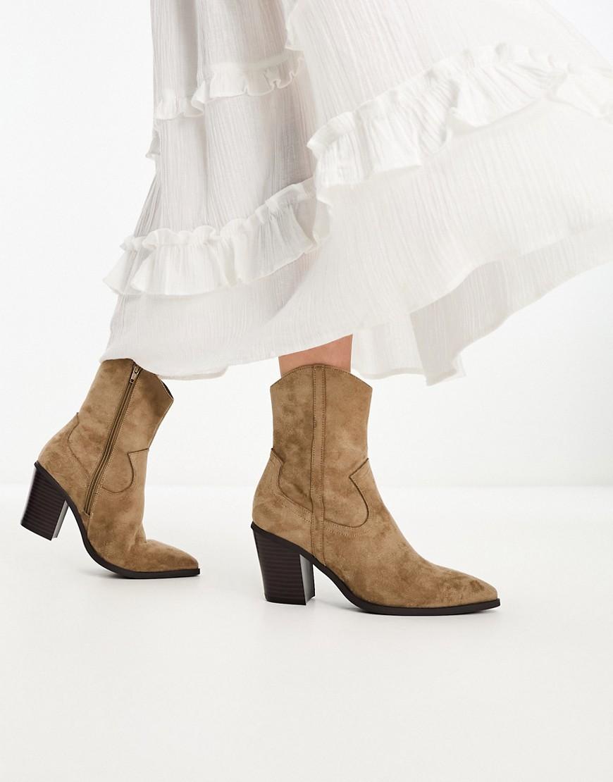 ASOS DESIGN Rational heeled western boots Product Image