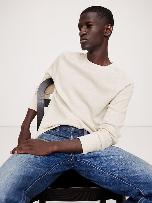 Slub Double-Knit Crew-Neck T-Shirt Product Image