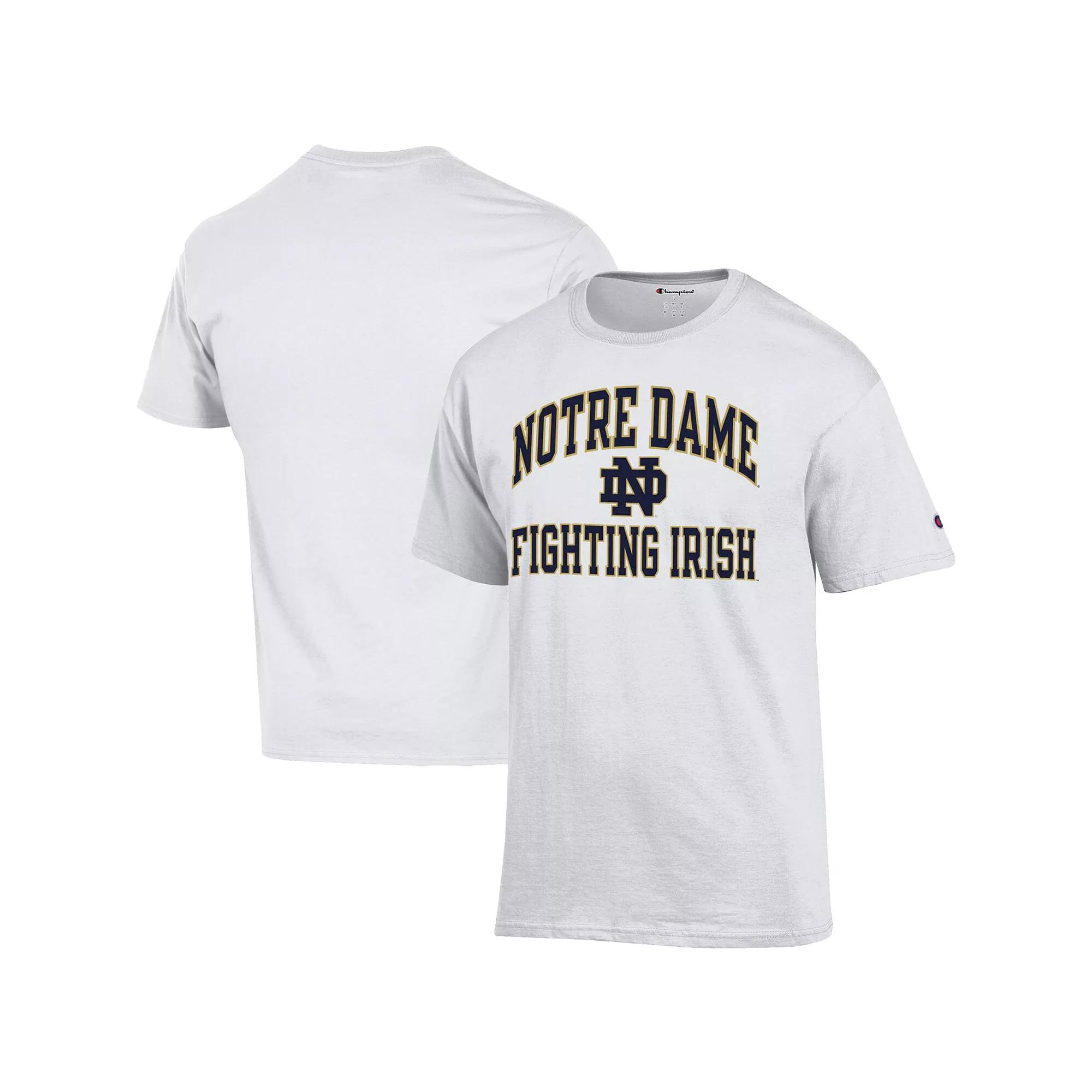 Men's Champion White Notre Dame Fighting Irish High Motor T-Shirt, Size: 2XL Product Image