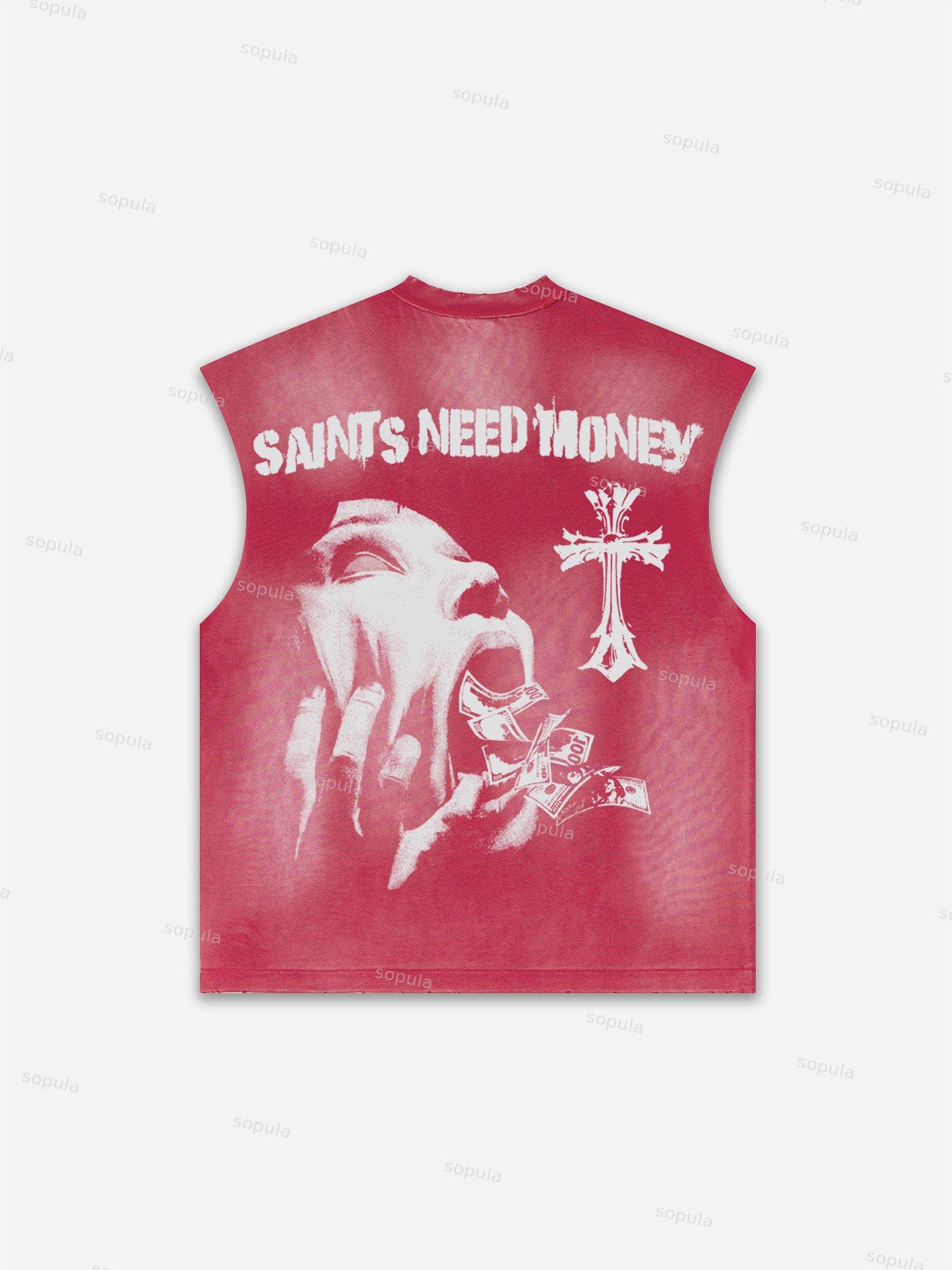 Basketball Dreams Boys Print Distressed Tank Top Product Image