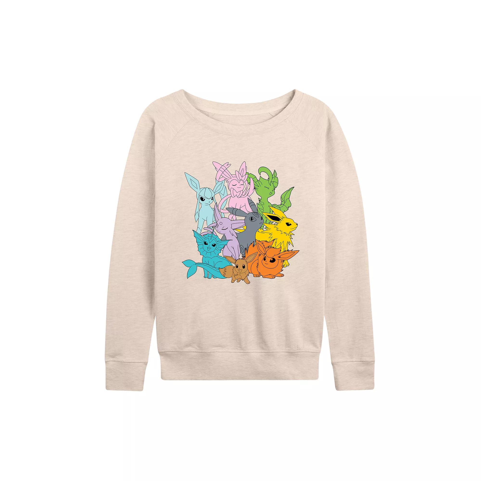 Women's Pokemon Eevolutions French Terry Long Sleeve Tee,  Product Image