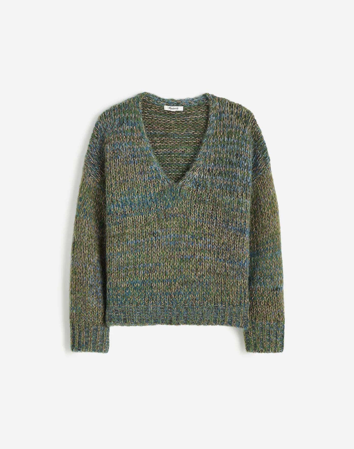 Marled V-Neck Sweater Product Image