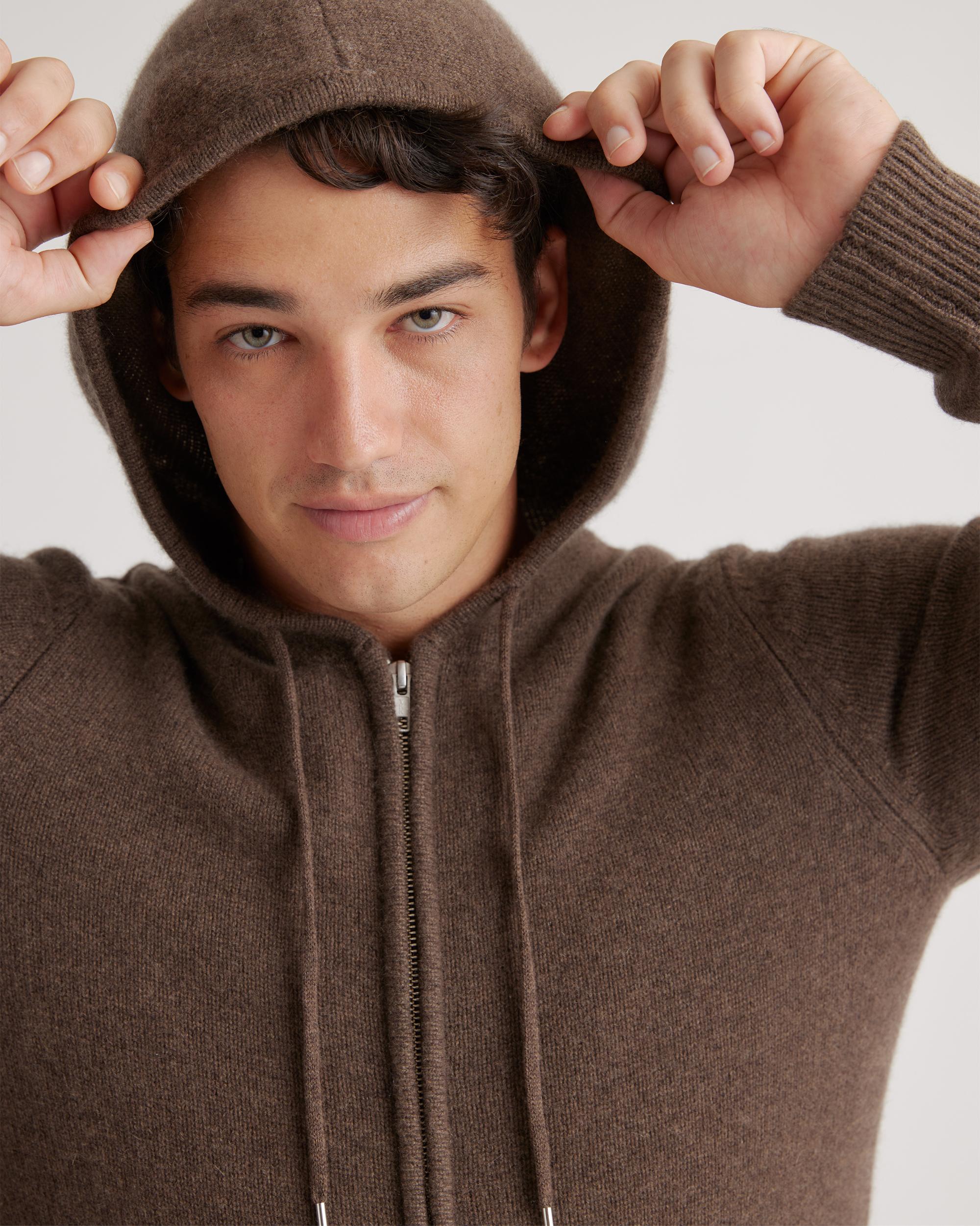 Quince | Men's Mongolian Cashmere Full-Zip Hoodie Product Image