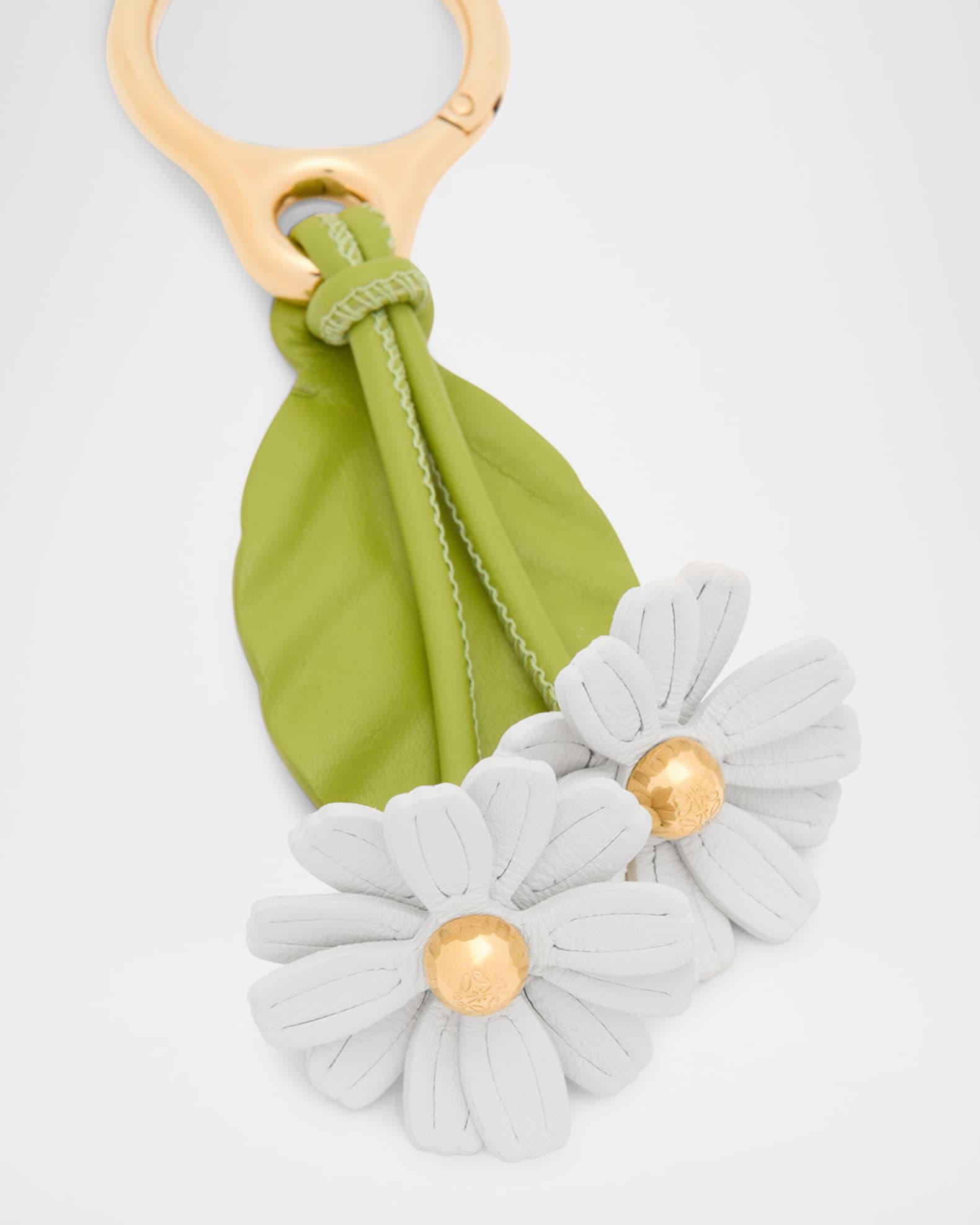 Chamomile Flower Bag Charm in Calfskin Leather Product Image