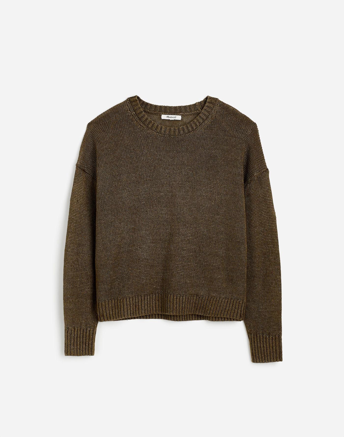 Linen Drop-Shoulder Sweater Product Image