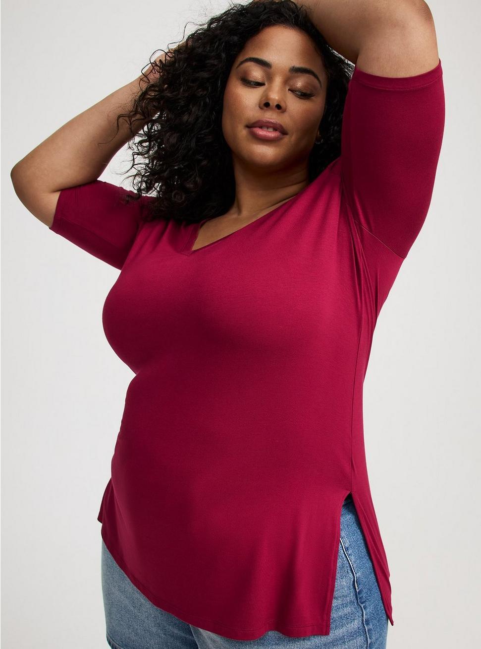 Super Soft V-Neck Tunic Tee Product Image