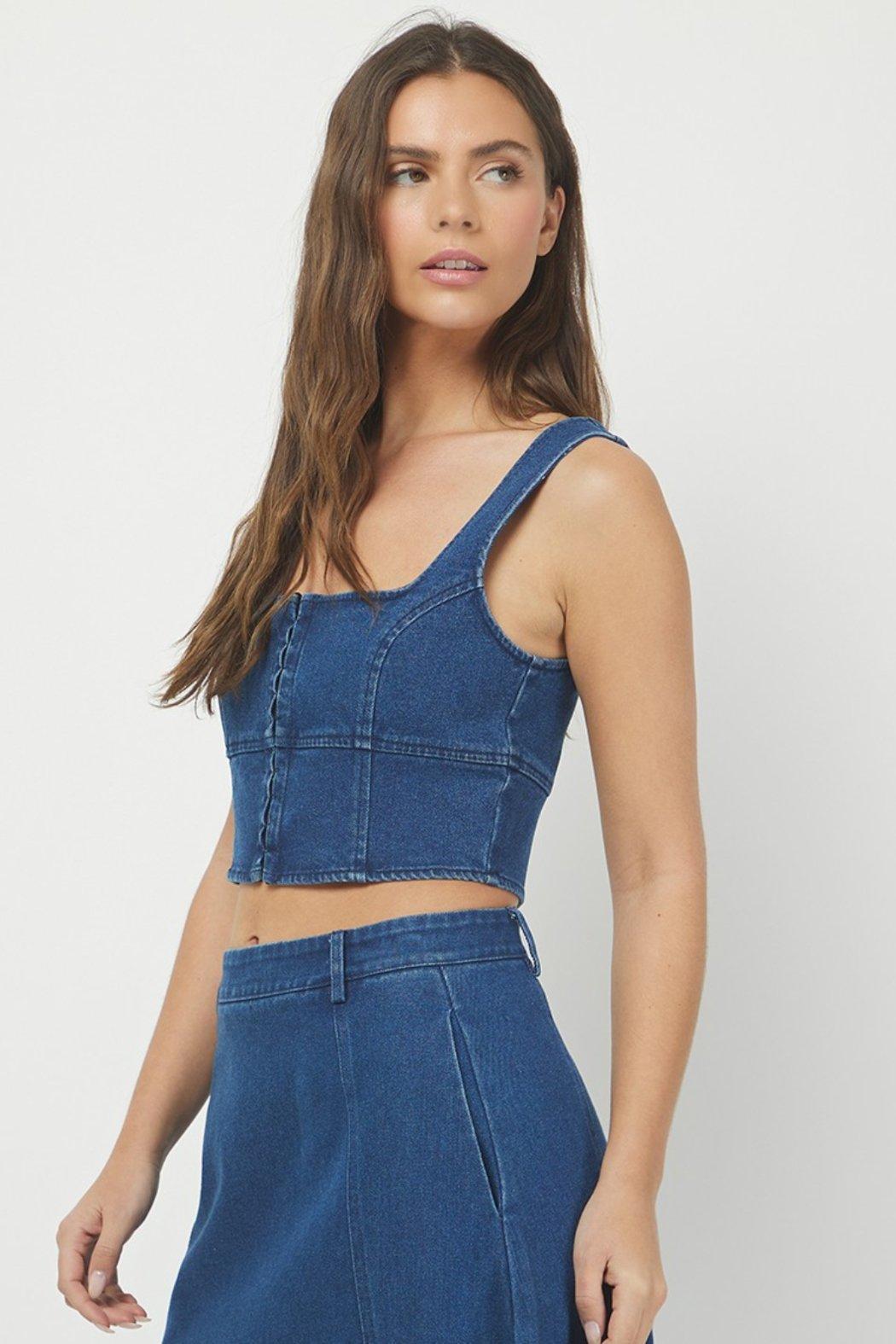 Denim Corset Top Product Image