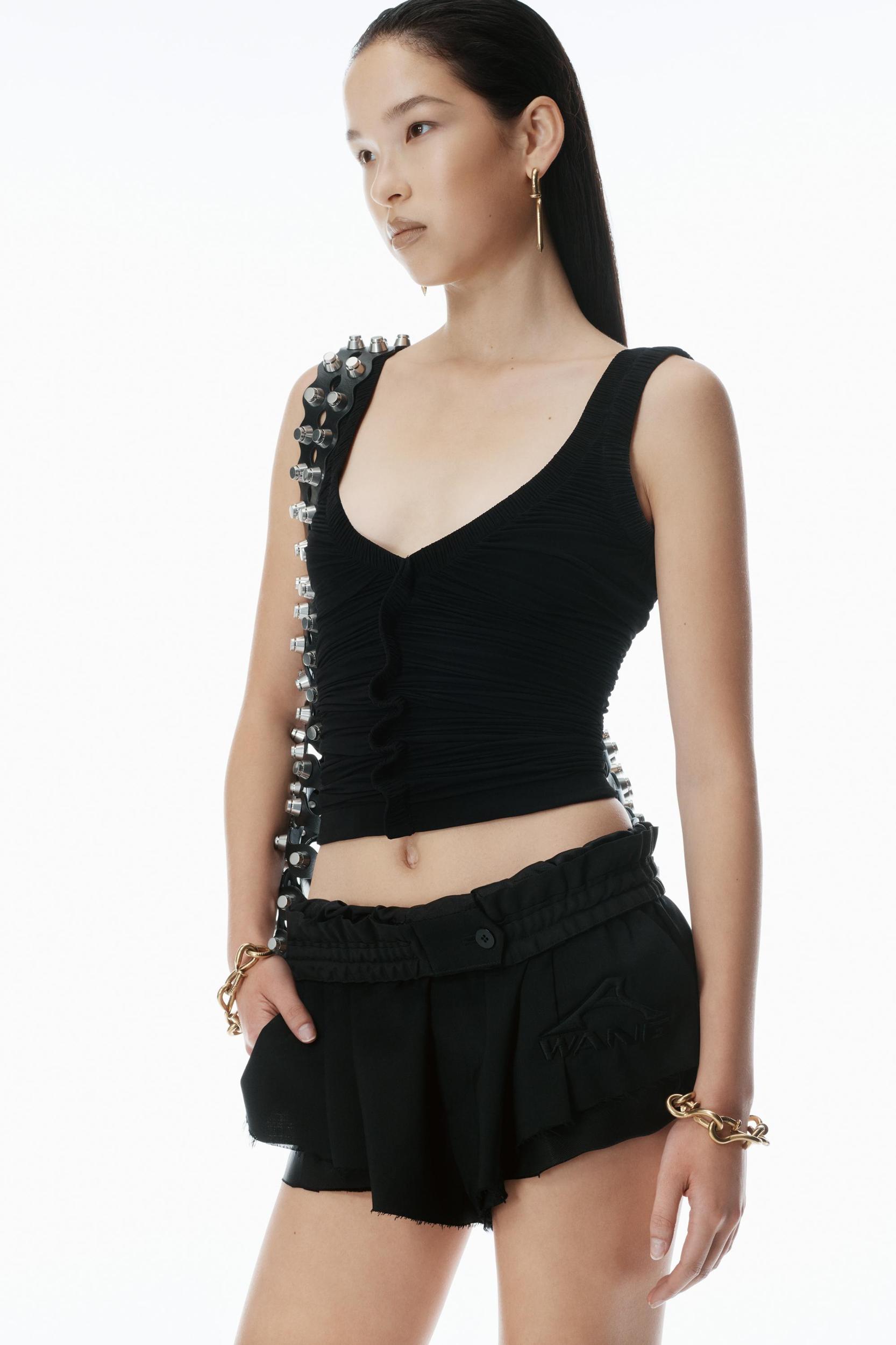 Sheer Ruched Tank Top Product Image