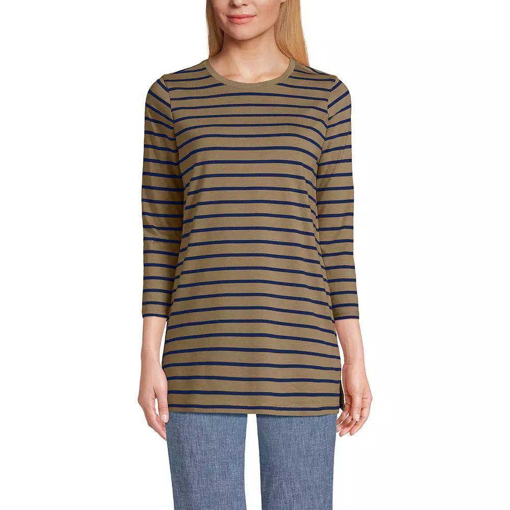 Women's Lands' End Supima Cotton Crewneck Tunic,  Product Image