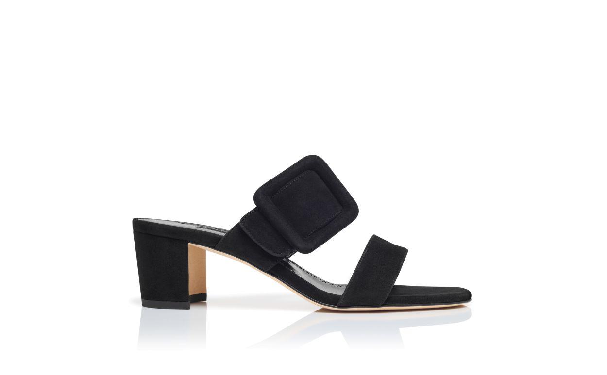 TITUBANEW Black Suede Mules Product Image