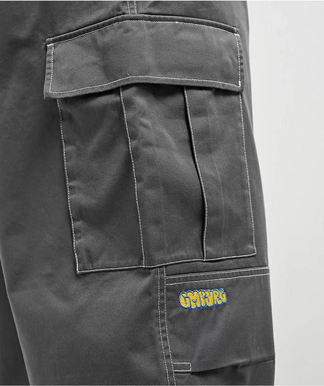Empyre Ultra Loose Grey Cargo Skate Pants Product Image