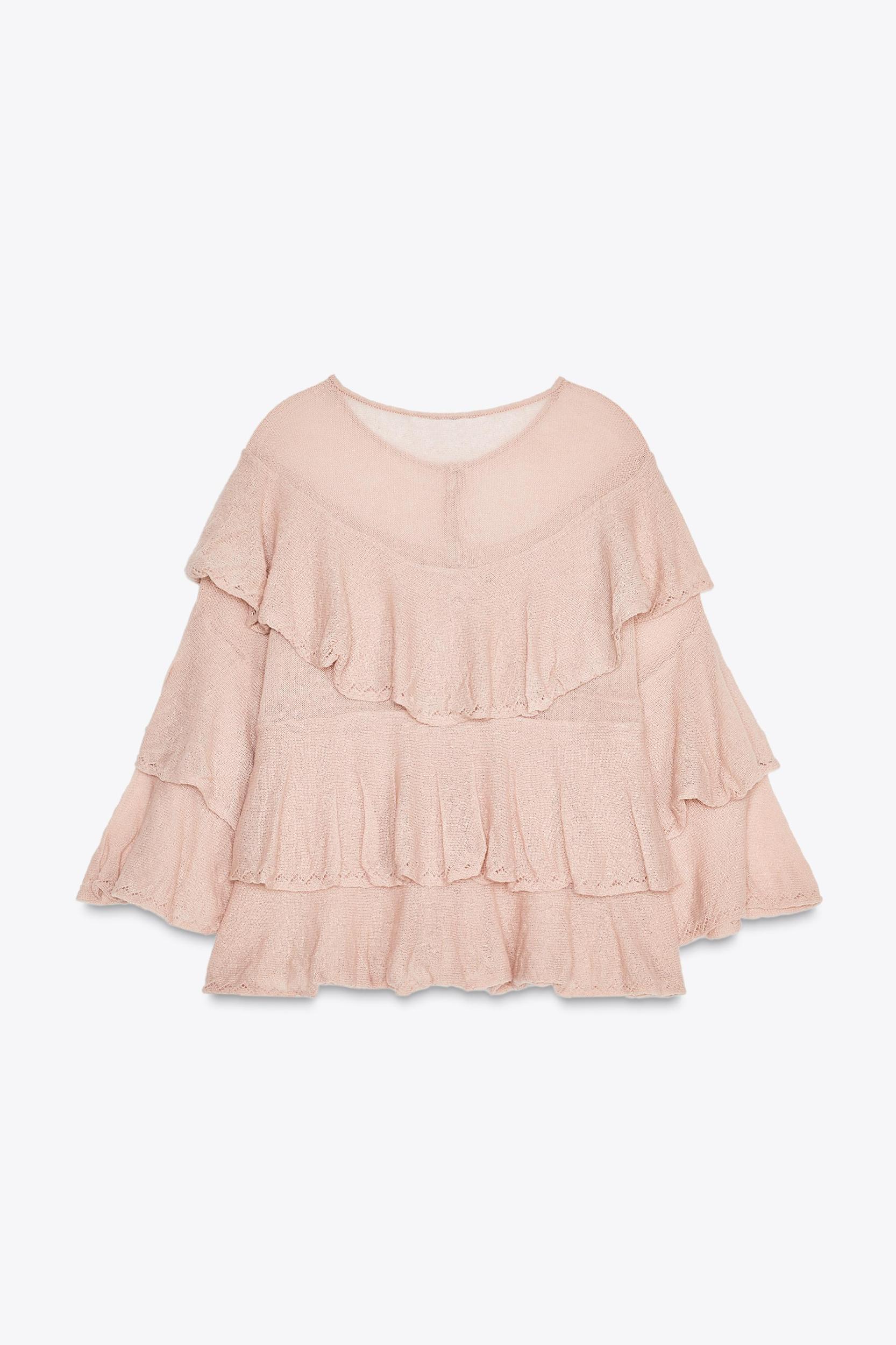 RUFFLED KNIT TOP Product Image