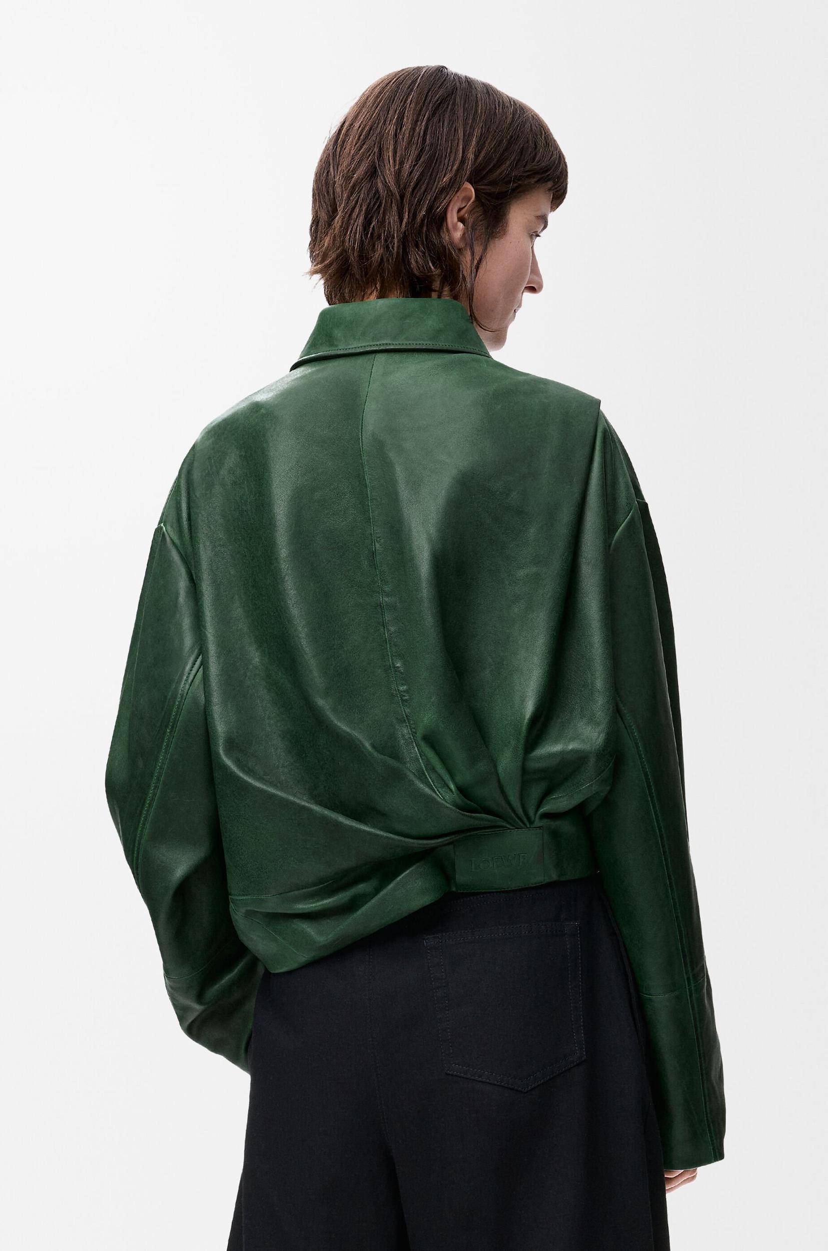Draped jacket in nappa lambskin Product Image