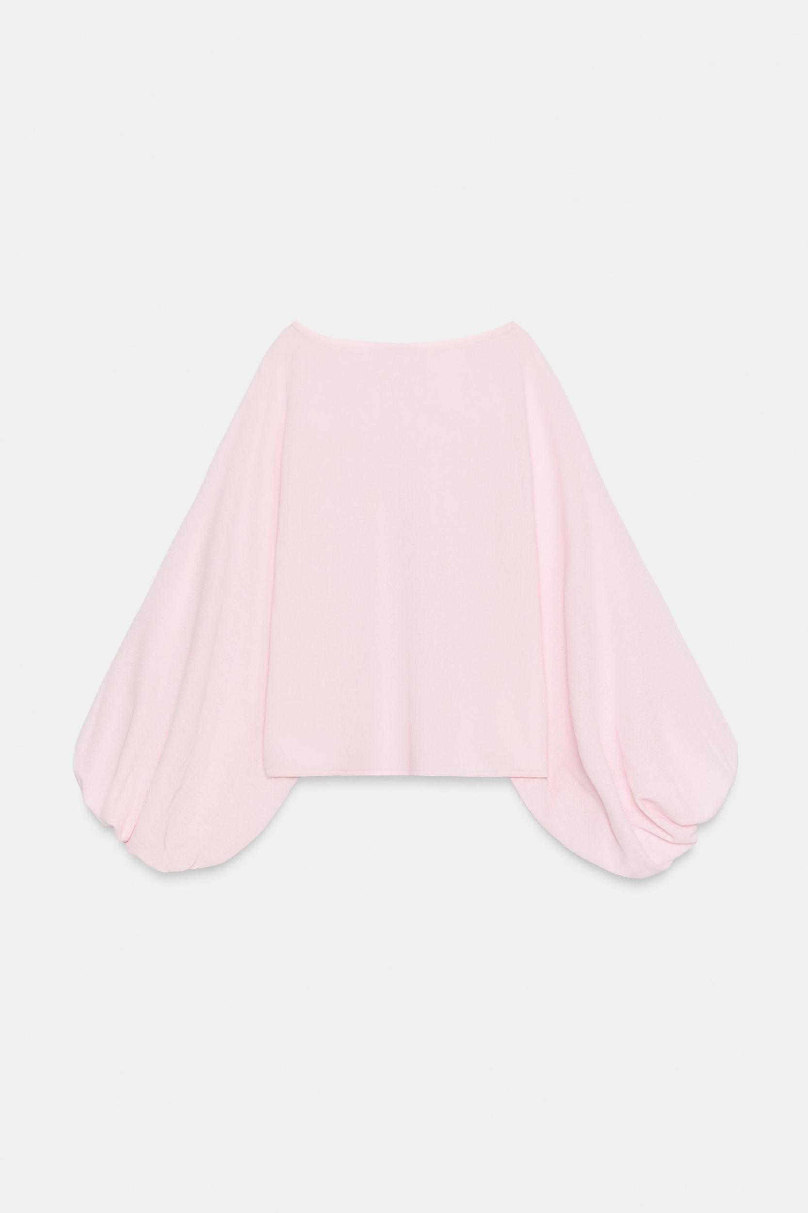 KNIT TOP WITH VOLUME SLEEVES Product Image