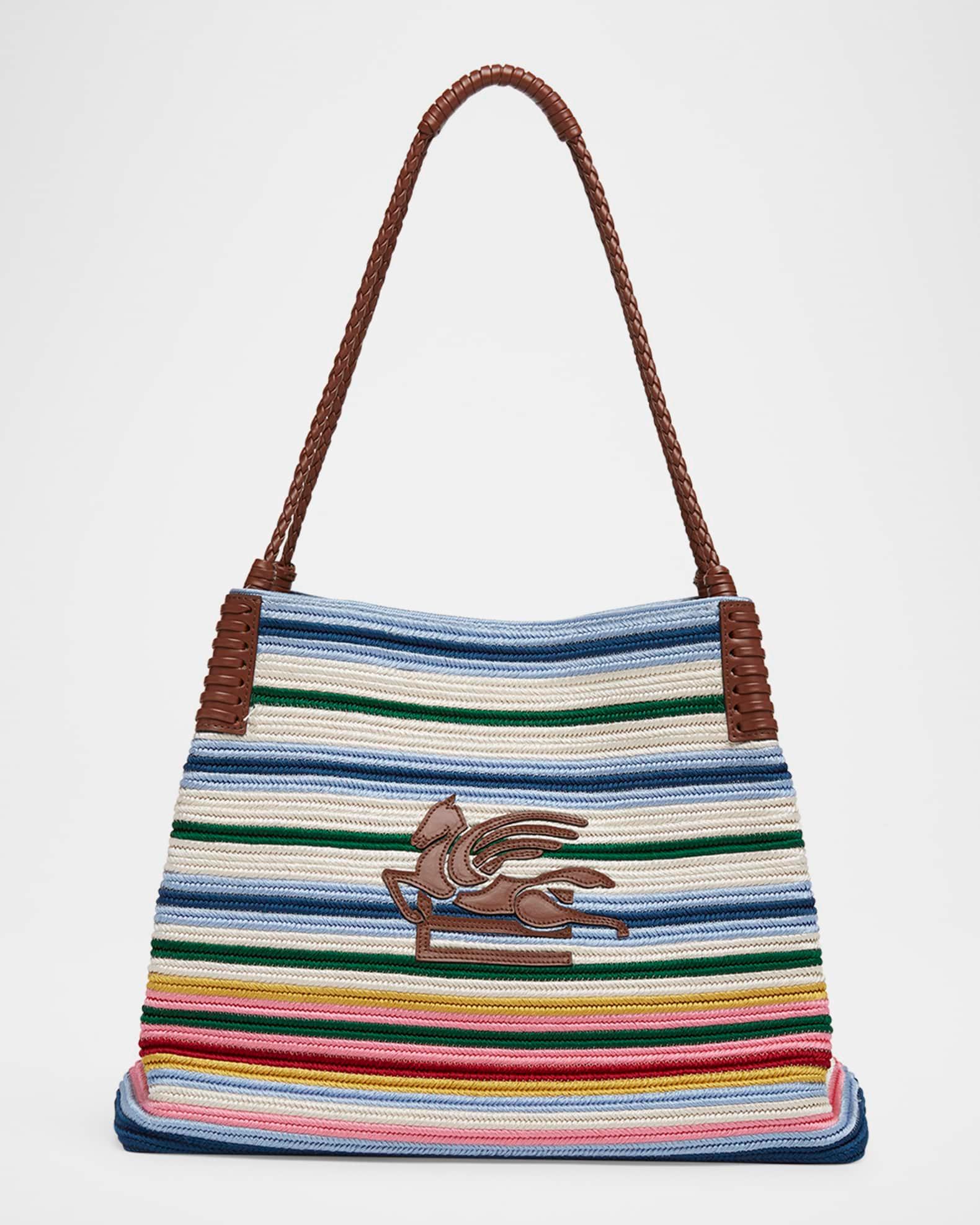 Libra Striped Shopping Shoulder Bag Product Image