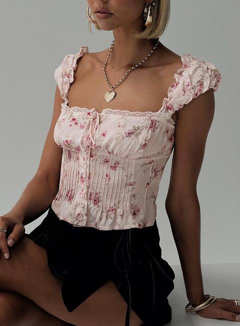 Rinza Top Pink Floral Product Image
