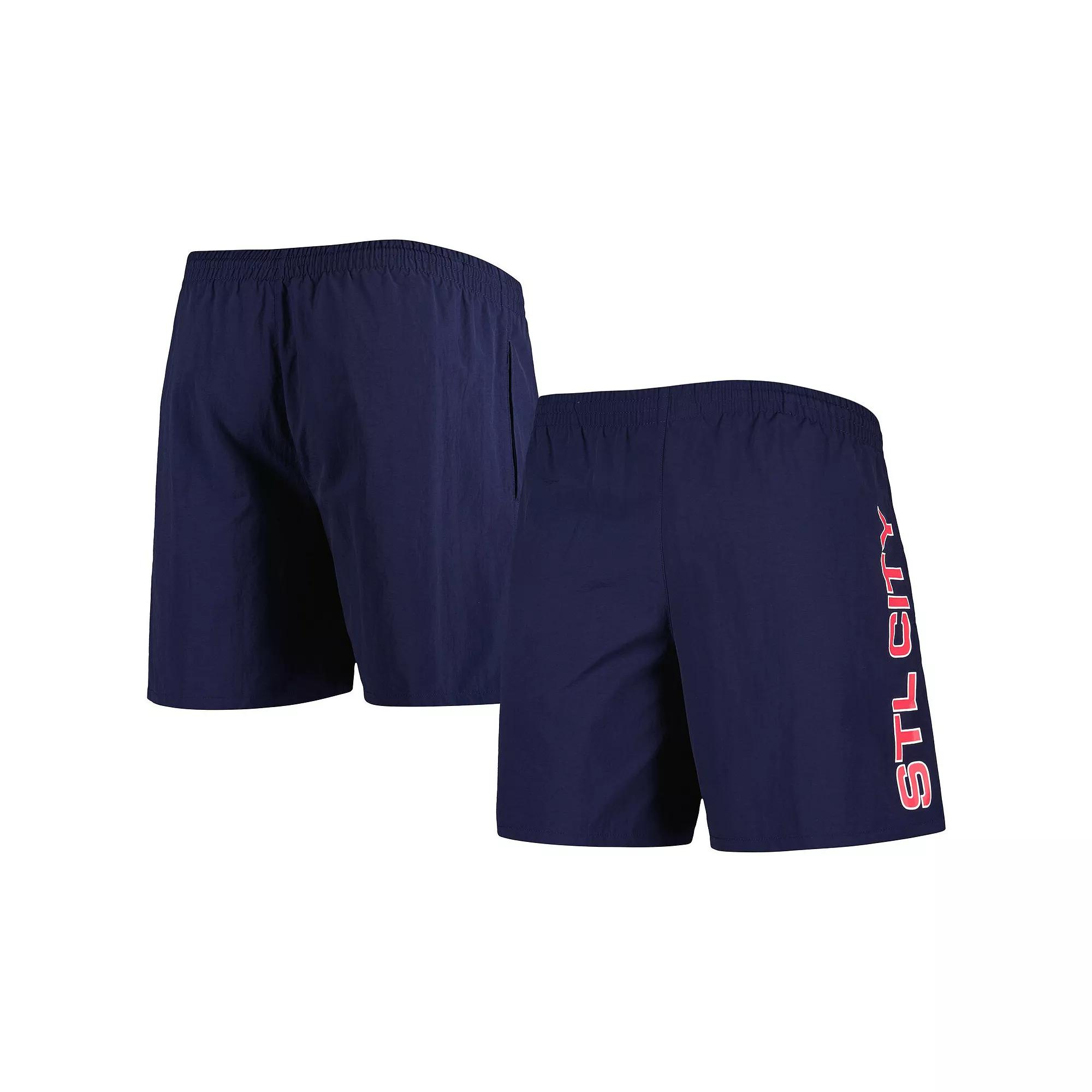 Men's Mitchell & Ness Navy St. Louis City SC Heritage Woven Shorts,  Product Image